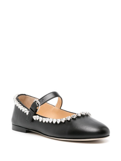 MACH & MACH Audrey crystal-embellished ballerina shoes outlook