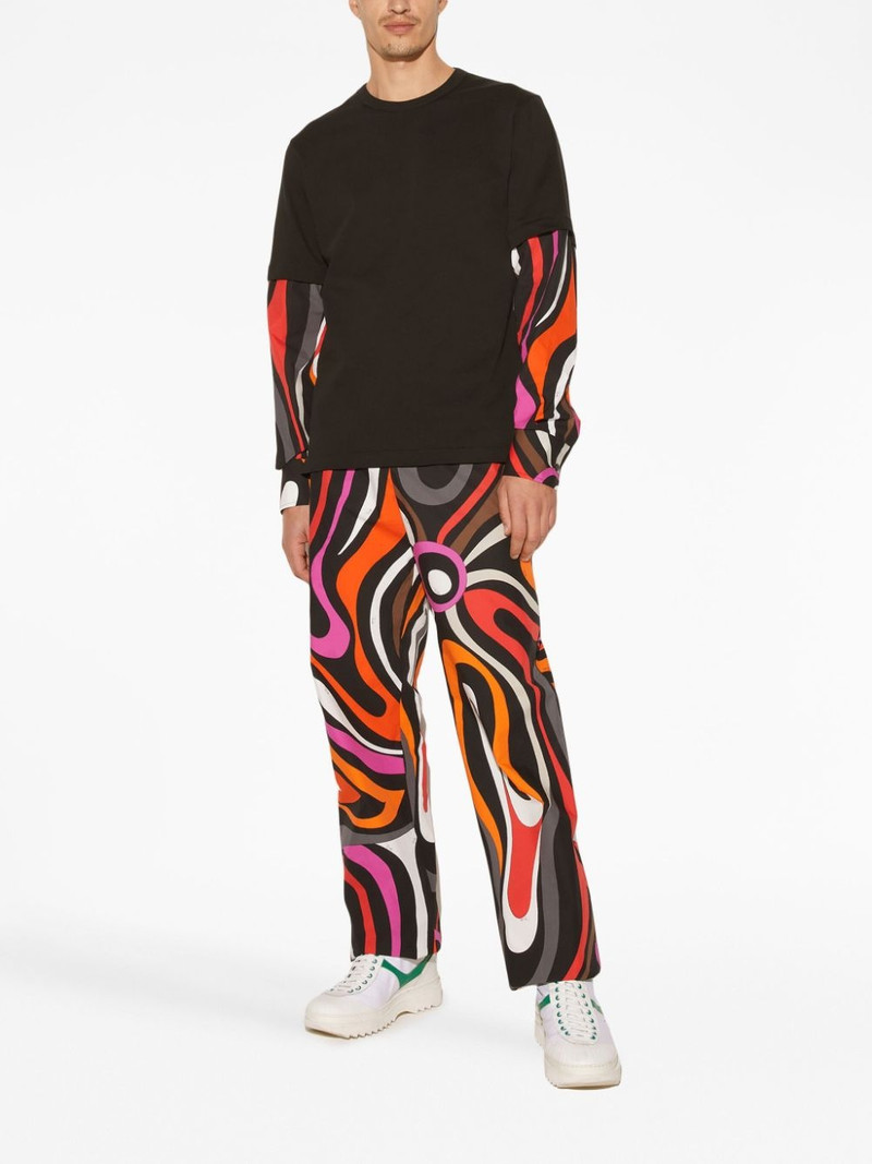 PUCCI Pesci-print layered cotton T-shirt outlook