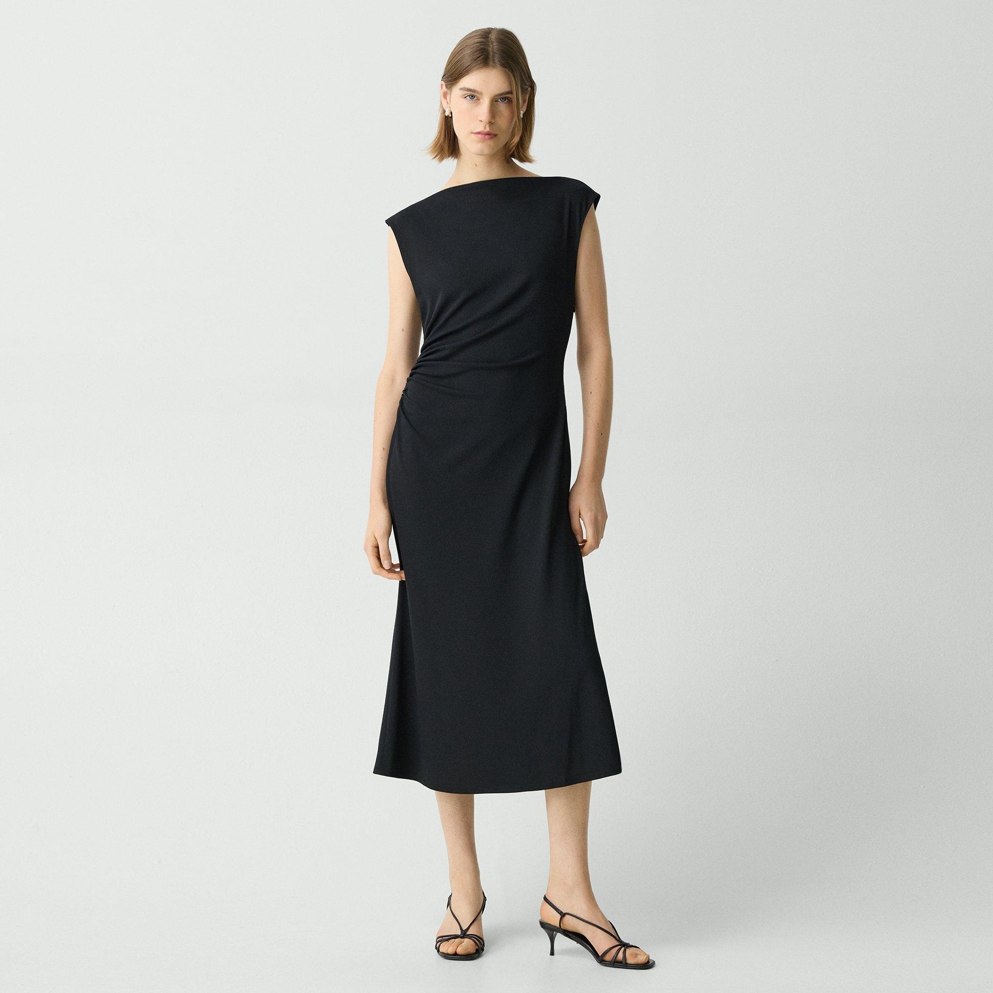 Draped Sweater Dress in Crepe Jersey - 2