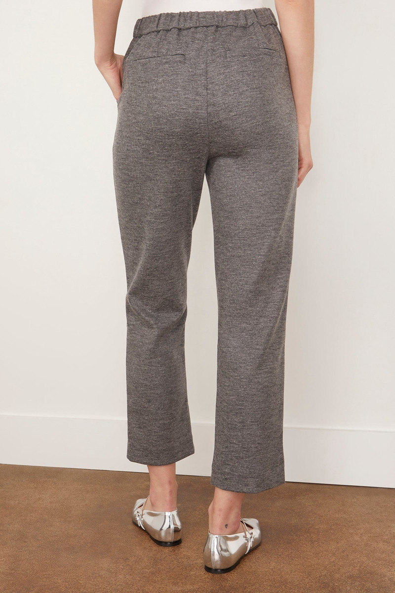 Hayley Cropped Straight Pant in Warm Gray 4