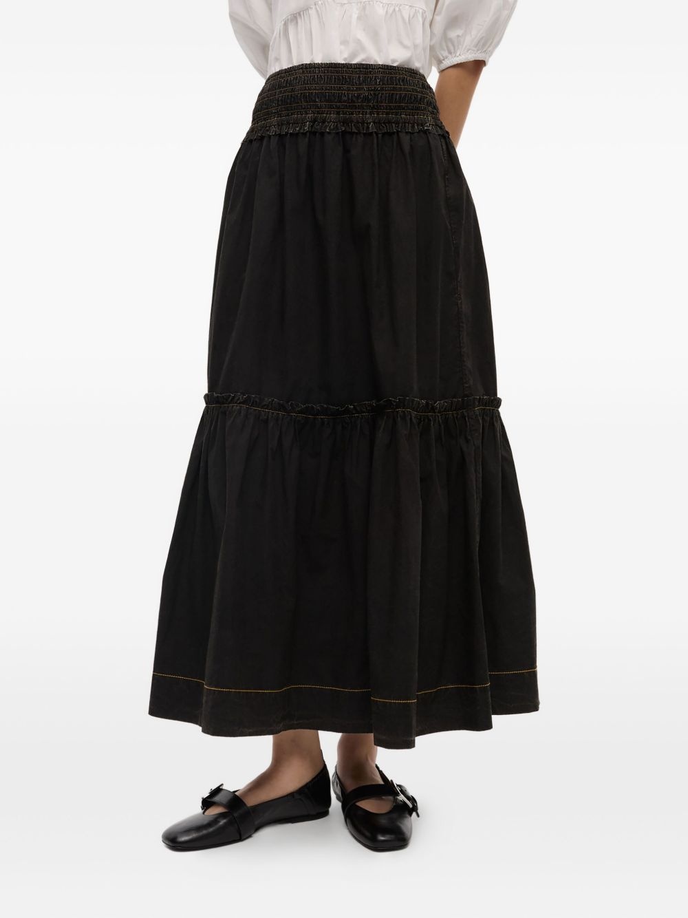 panelled A-line skirt - 3