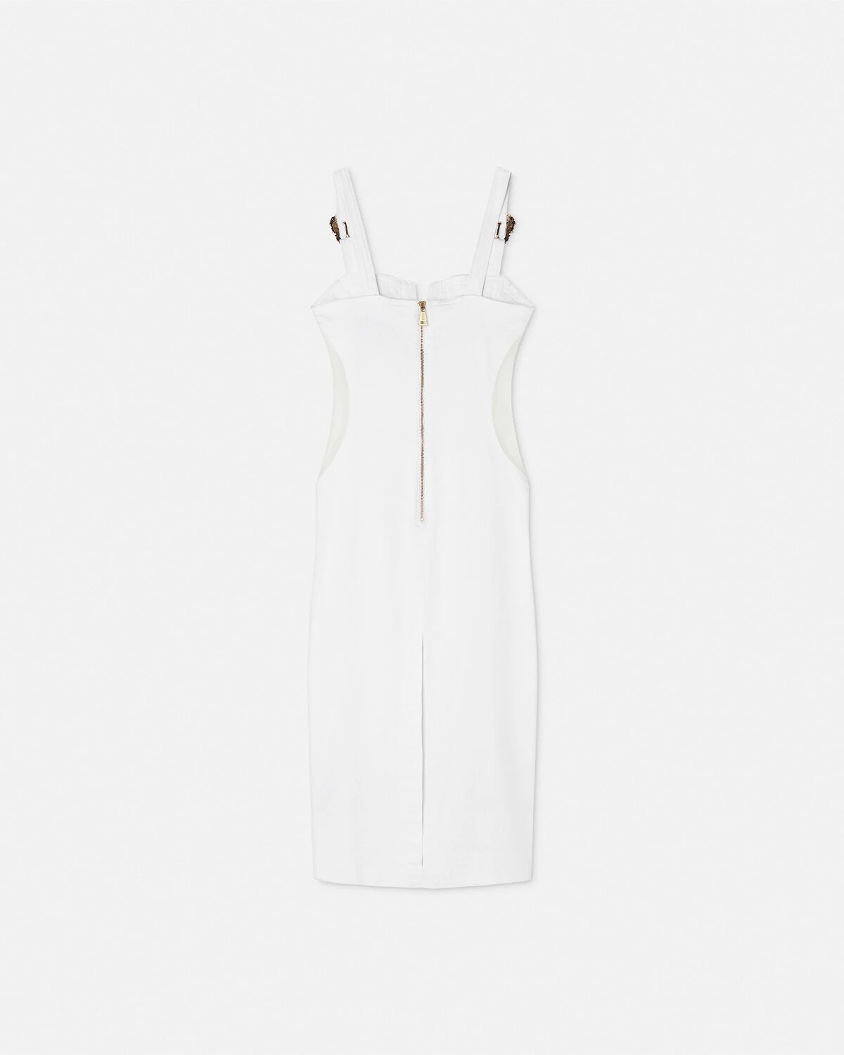 Baroque Buckle Denim Midi Dress - 3