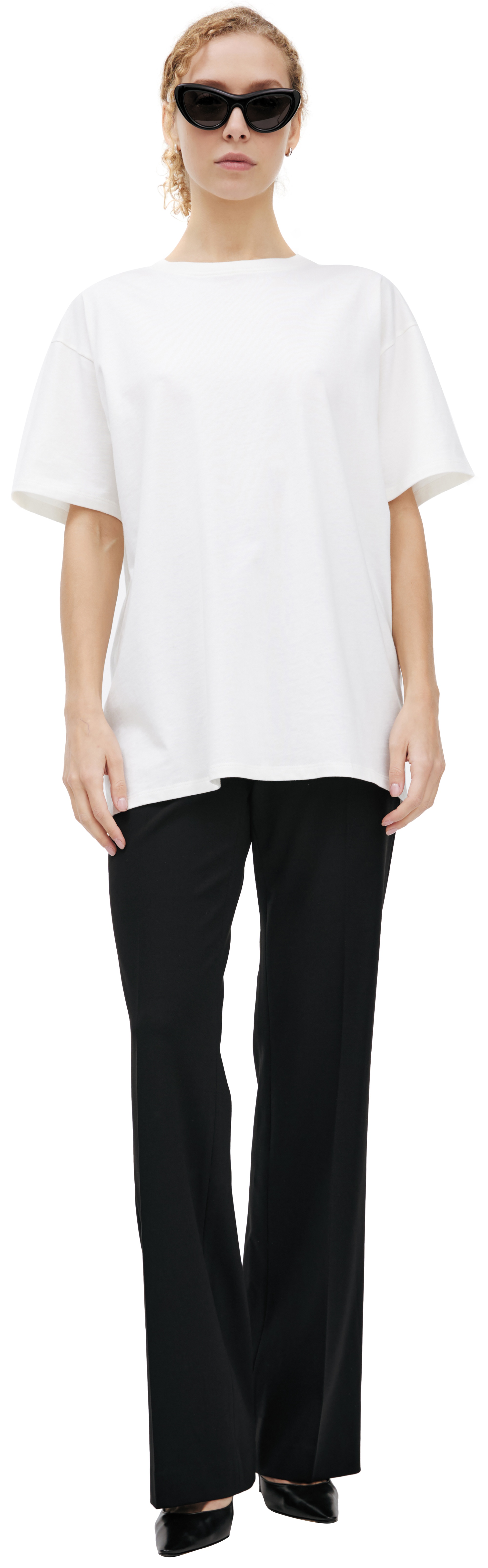 WHITE COTTON T-SHIRT - 1