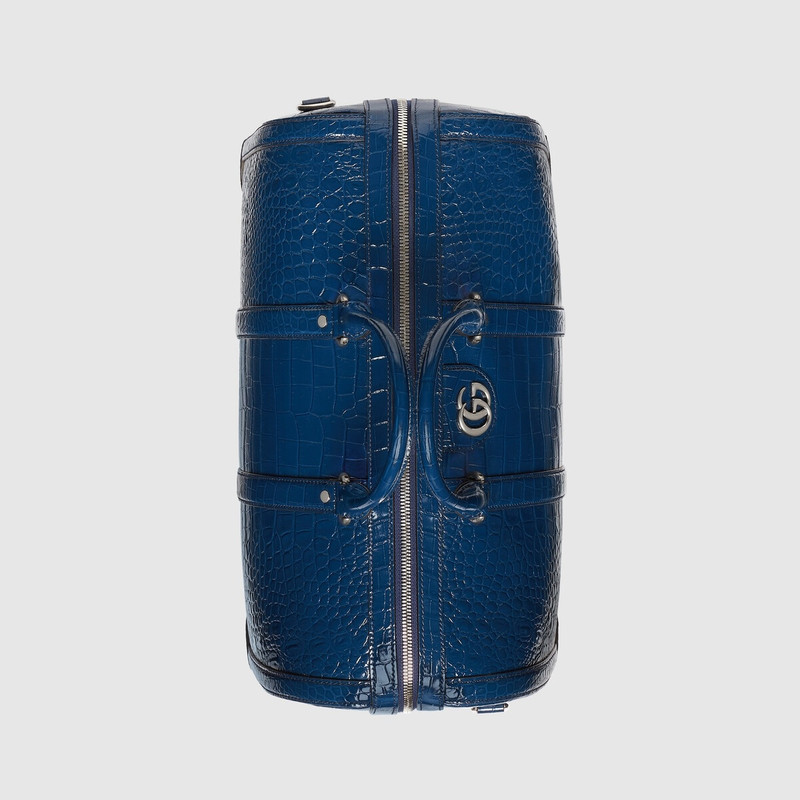 Crocodile duffle bag with Double G 6