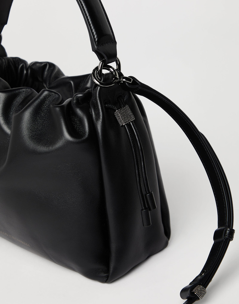 Mellow small bucket bag in soft leather with monili 3