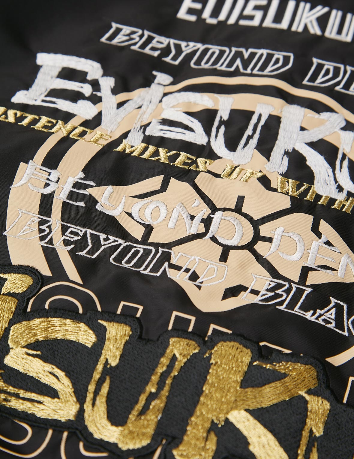 Multi-Layered Graphics Print Padded Bomber Jacket - 7