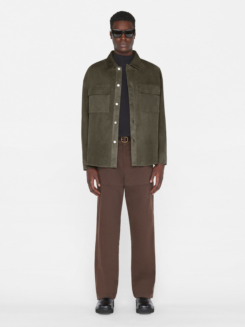 FRAME Clean Suede Shirt in Mocha outlook