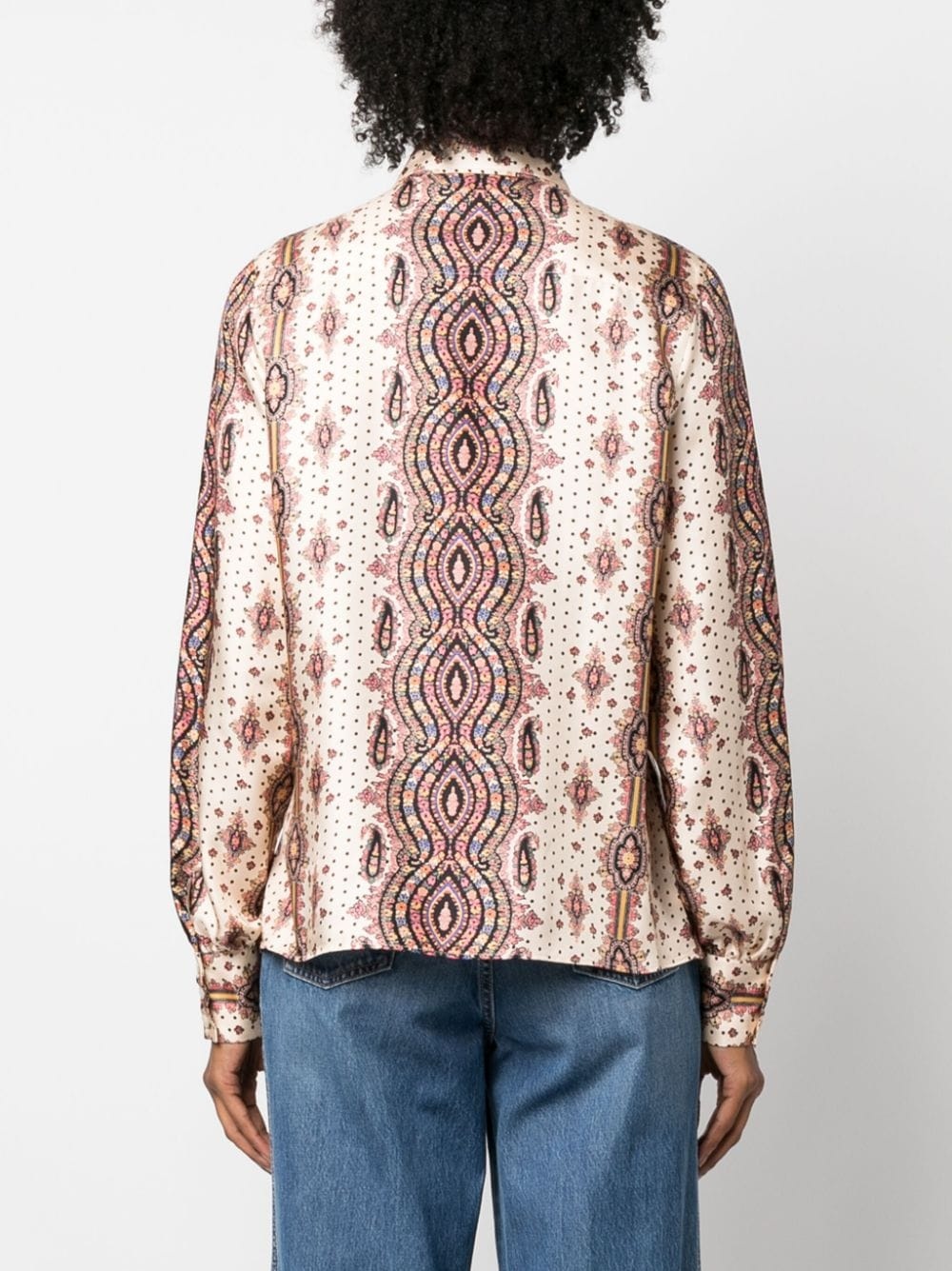 paisley-print long-sleeve silk shirt - 4