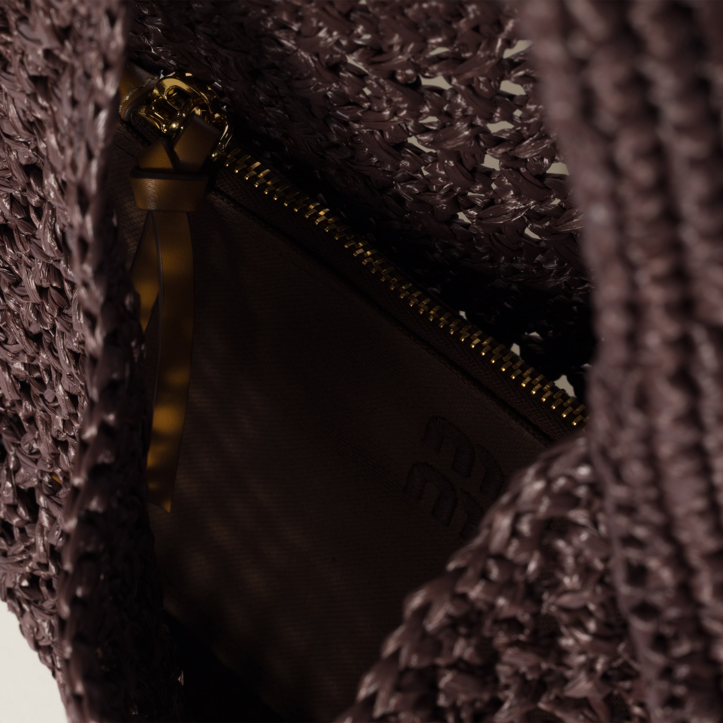 Raffia-effect woven hobo bag - 4