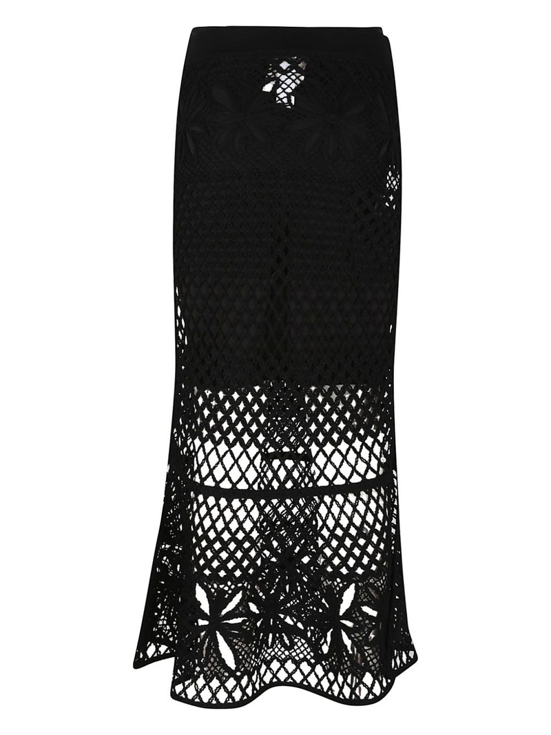 PINKO crochet-effect maxi skirt outlook