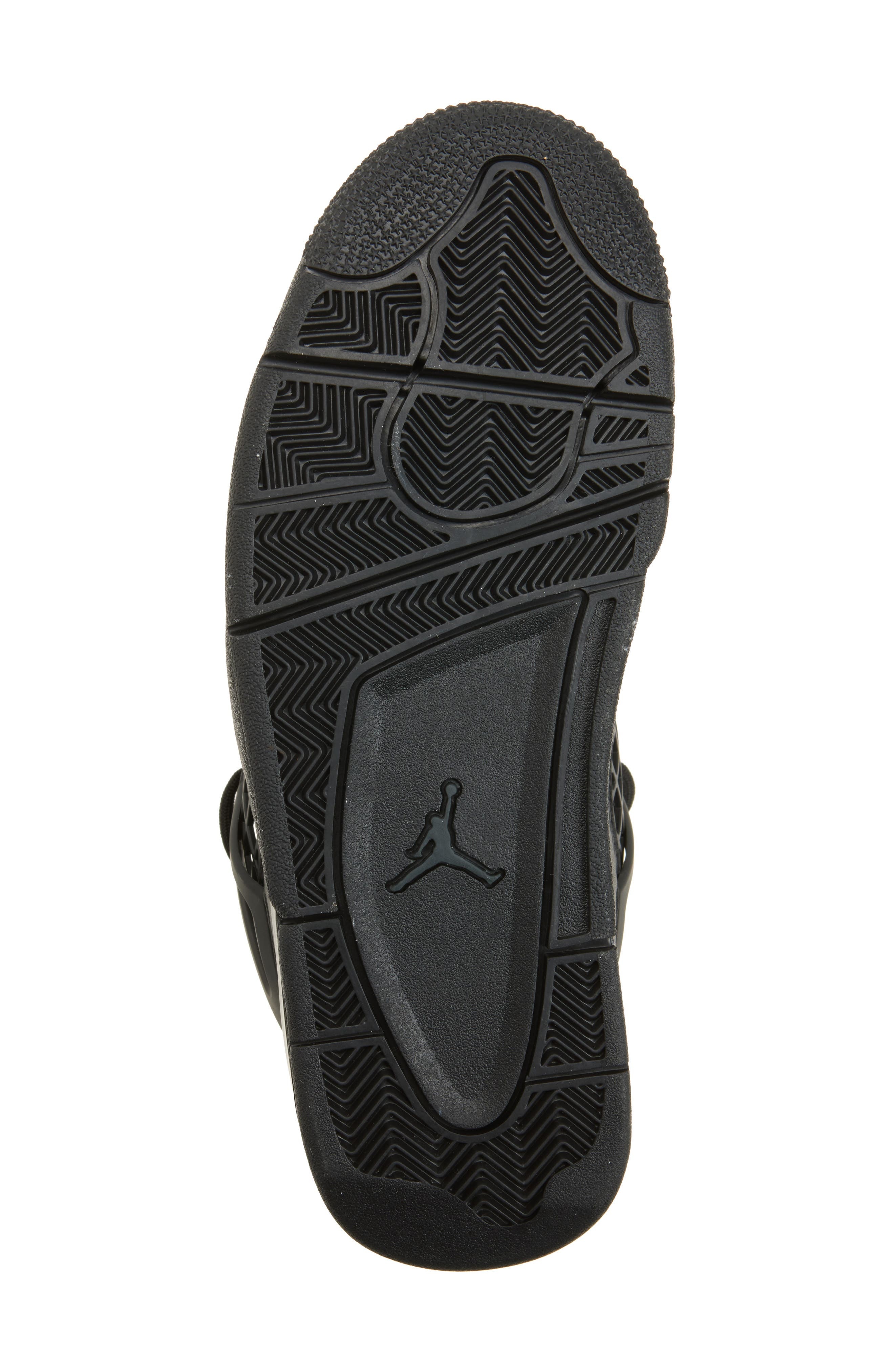 Air Jordan 4 Net Basketball Sneaker in Black/Black/Metallic Silver at Nordstrom - 6