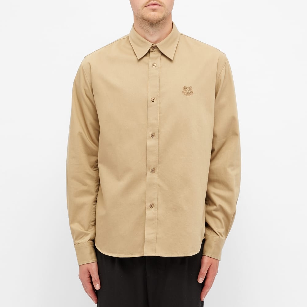 Kenzo Tiger Crest Twill Button Down Shirt - 5