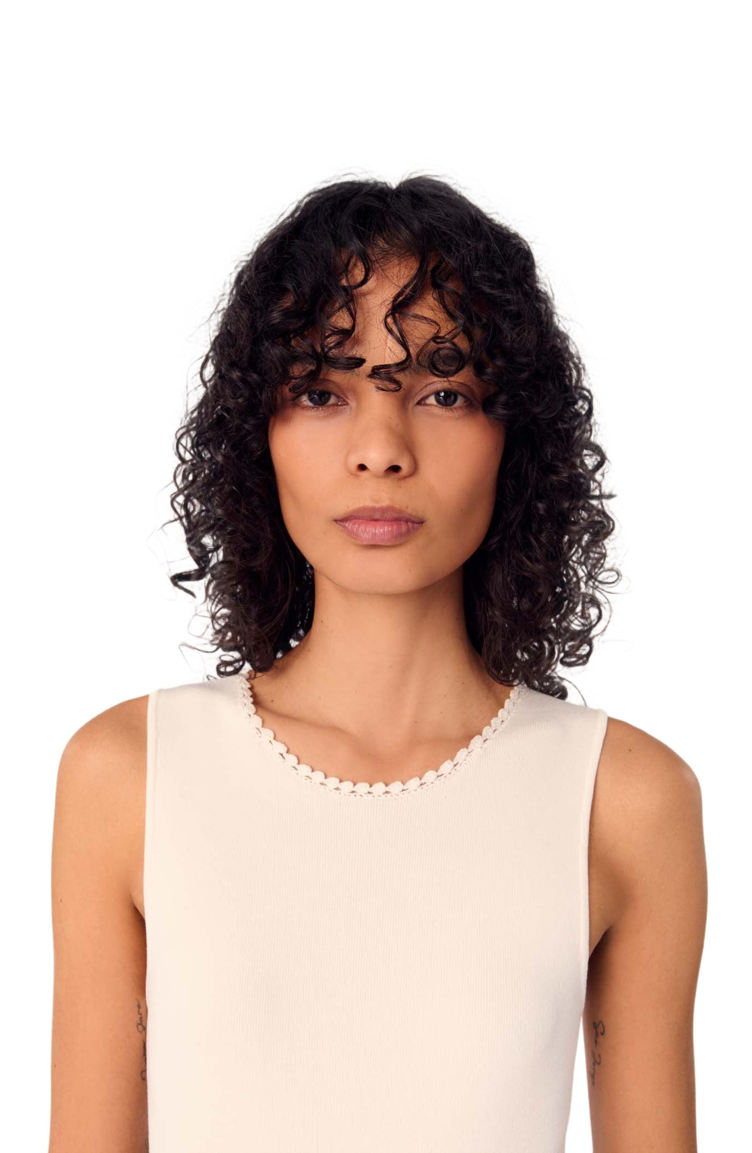 maje Backless jewellery neck bodysuit in White at Nordstrom - 6