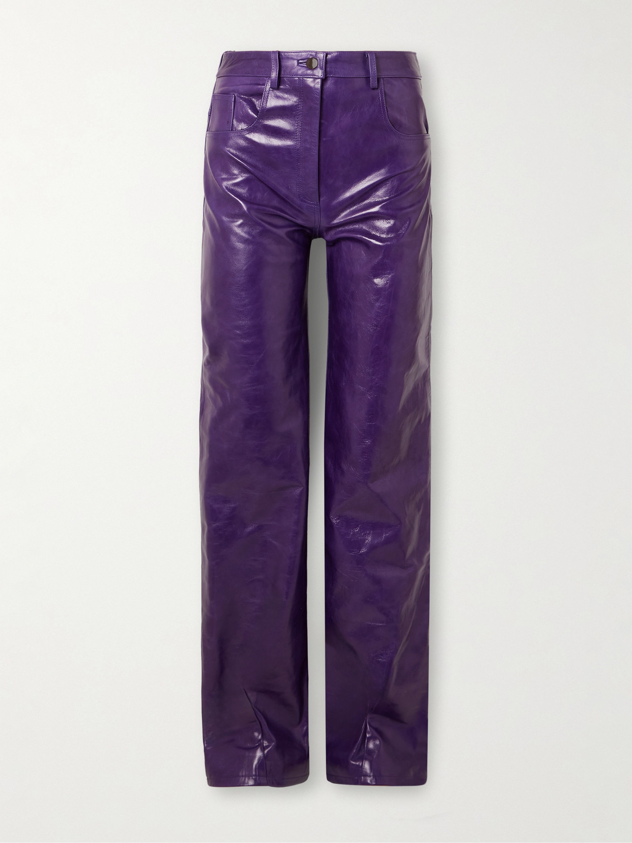 Vante Leather Straight-leg Pants - 1