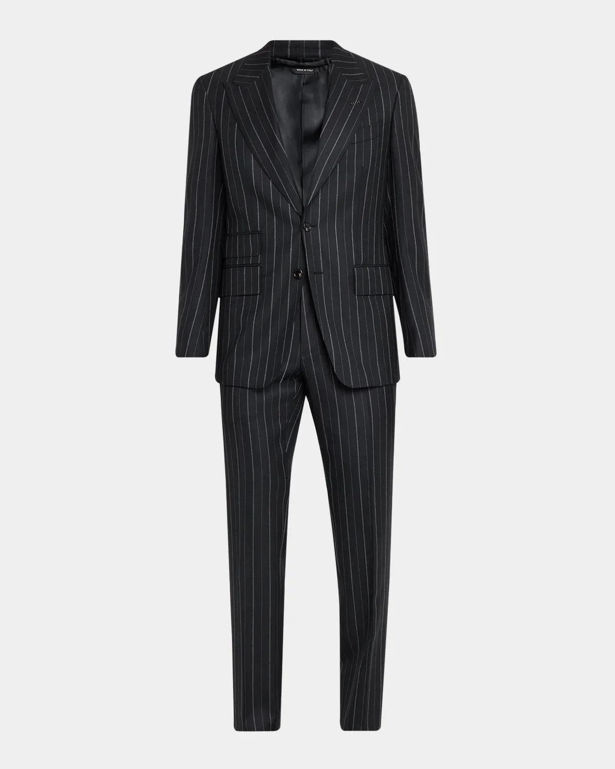 Men's Hairline Stripe Single-Breasted Suit - 1