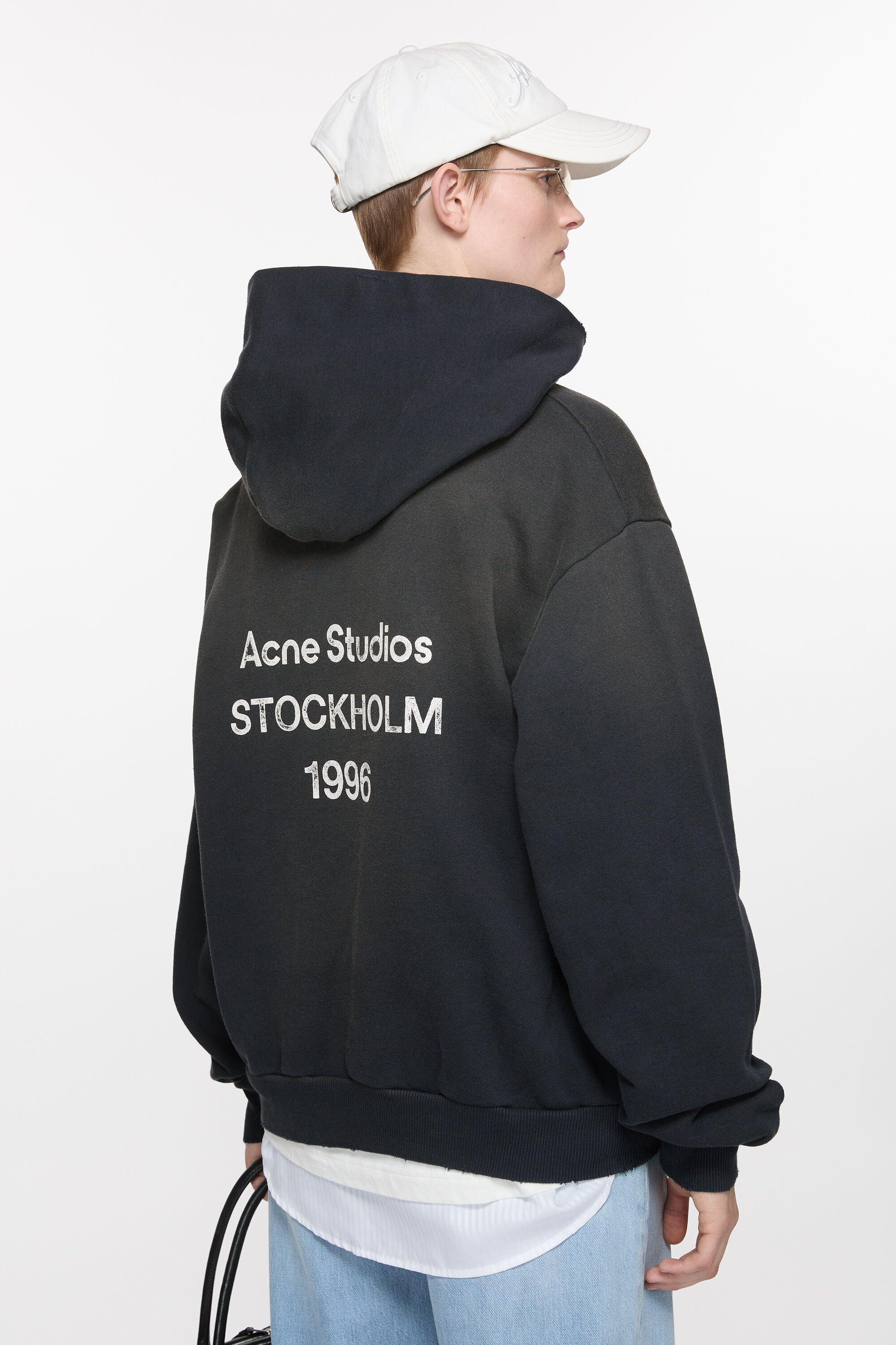 Acne Studios Logo hooded sweater - Black | REVERSIBLE