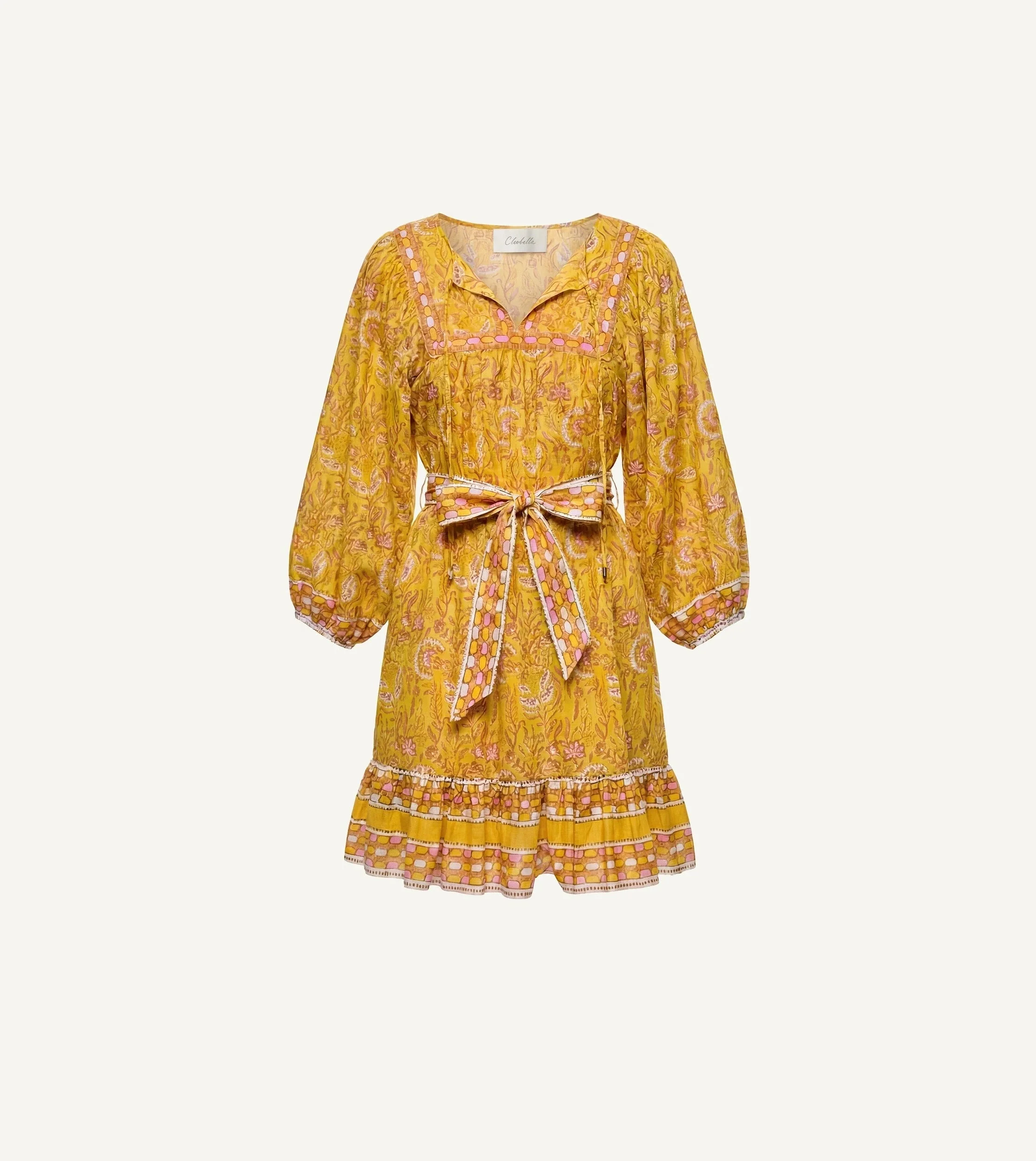 MAGDALENA MINI DRESS | WILDFLOWER CITRUS - 1