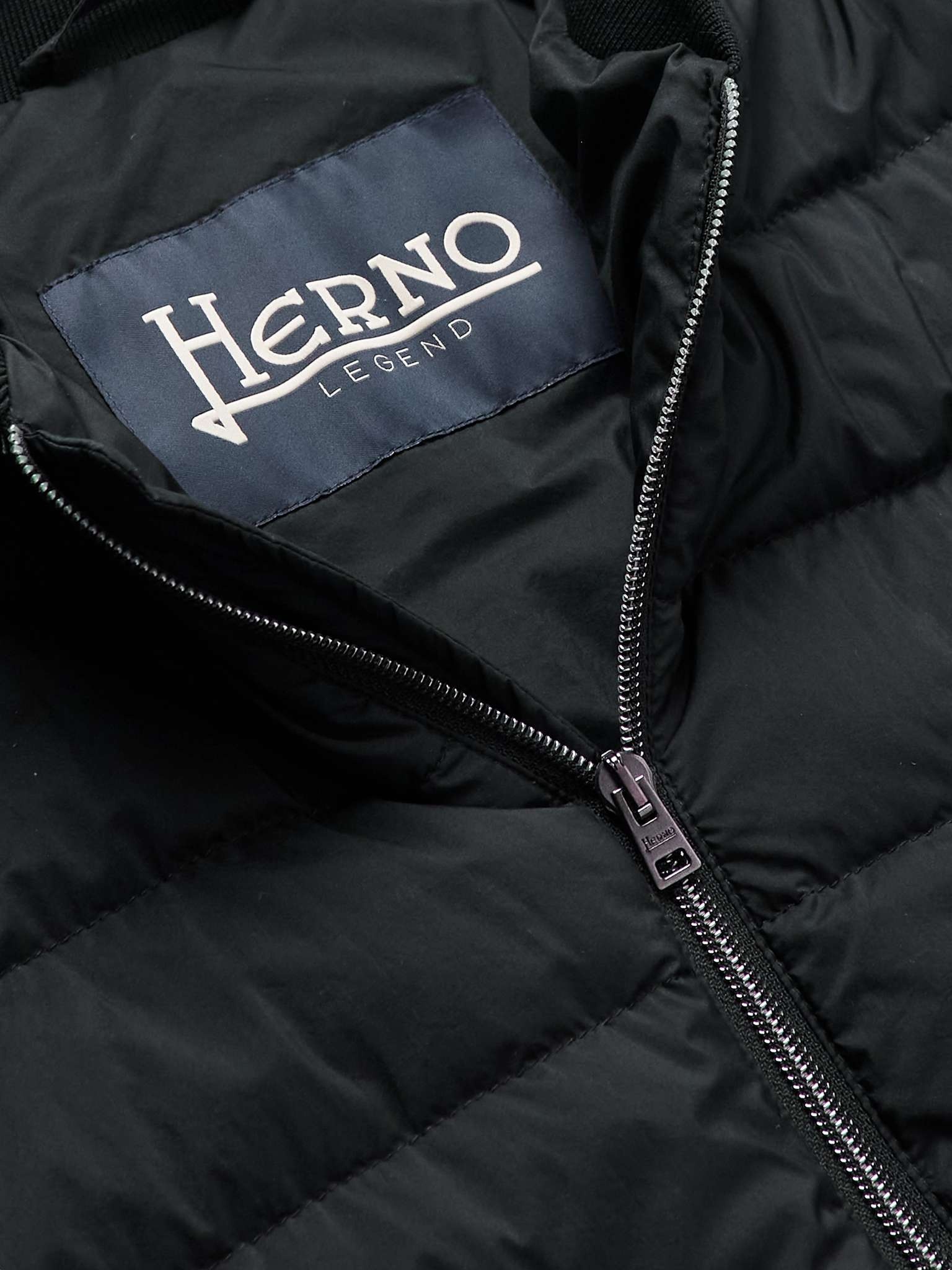 L'Aviatore Quilted Shell Down Bomber Jacket - 8