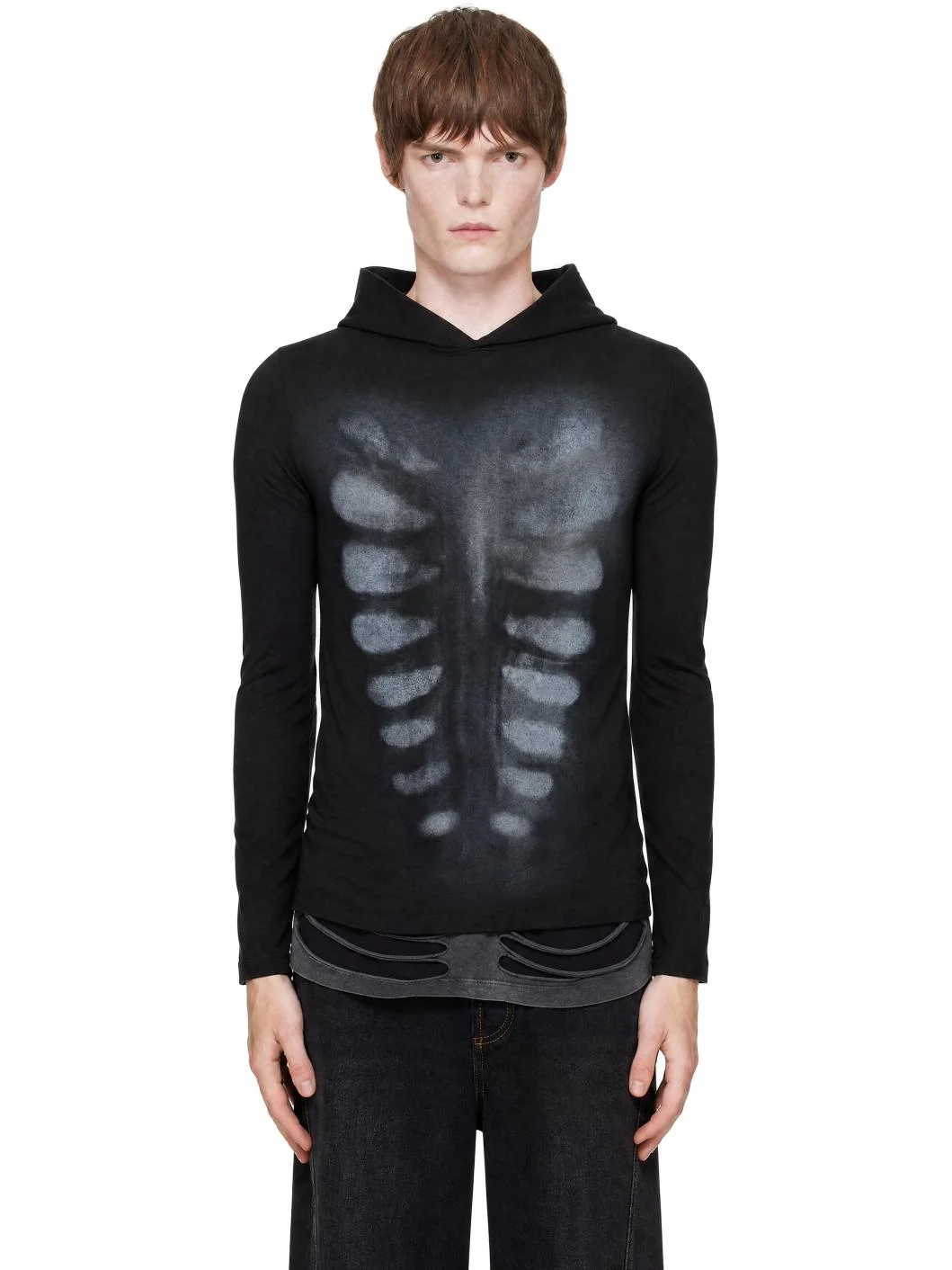 Black X-Ray Baselayer Hoodie - 1