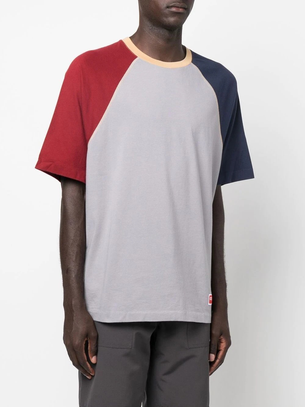 colour-block cotton T-shirt - 3