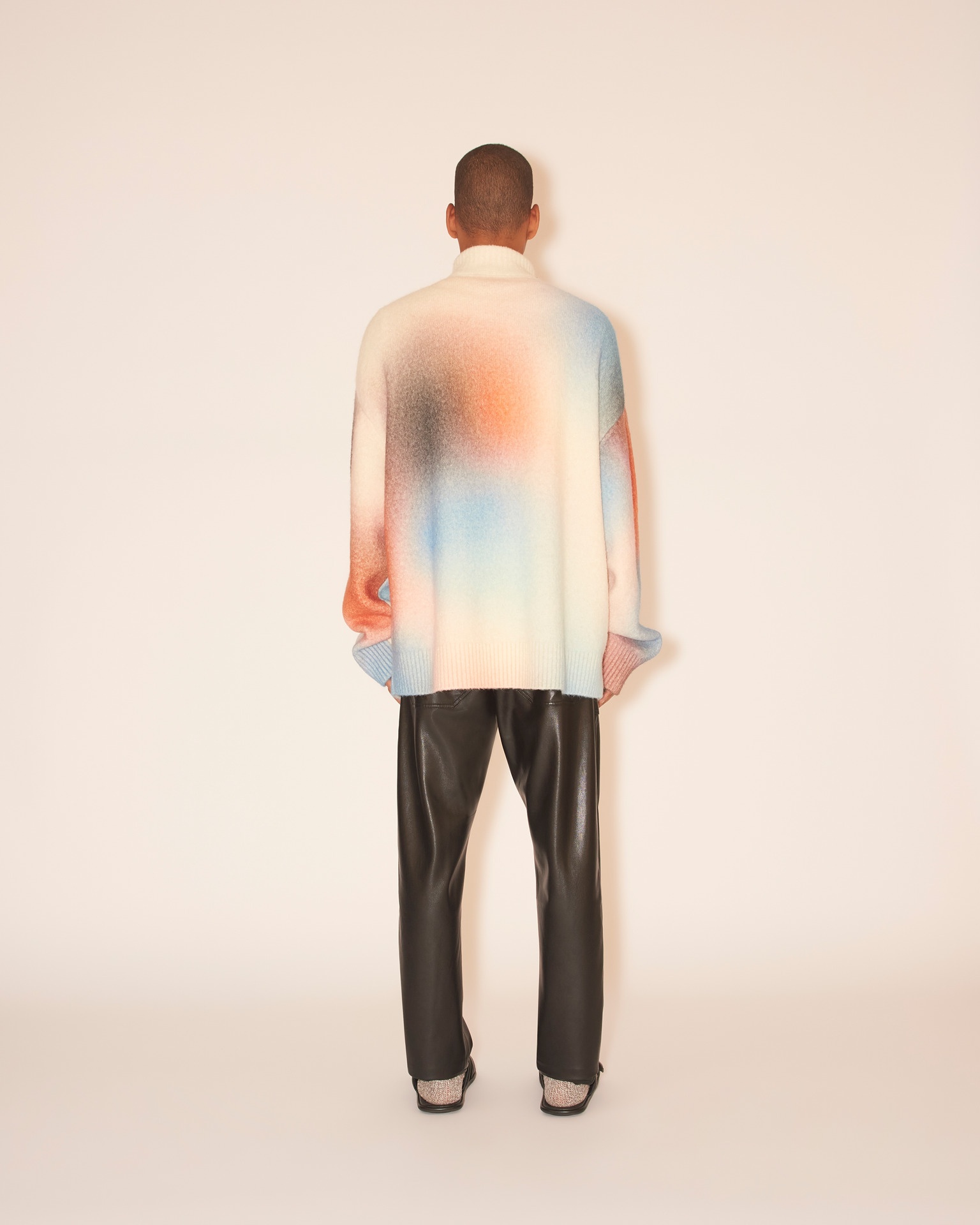 DUSCO - Funnel neck jumper - Multi watercolour - 4