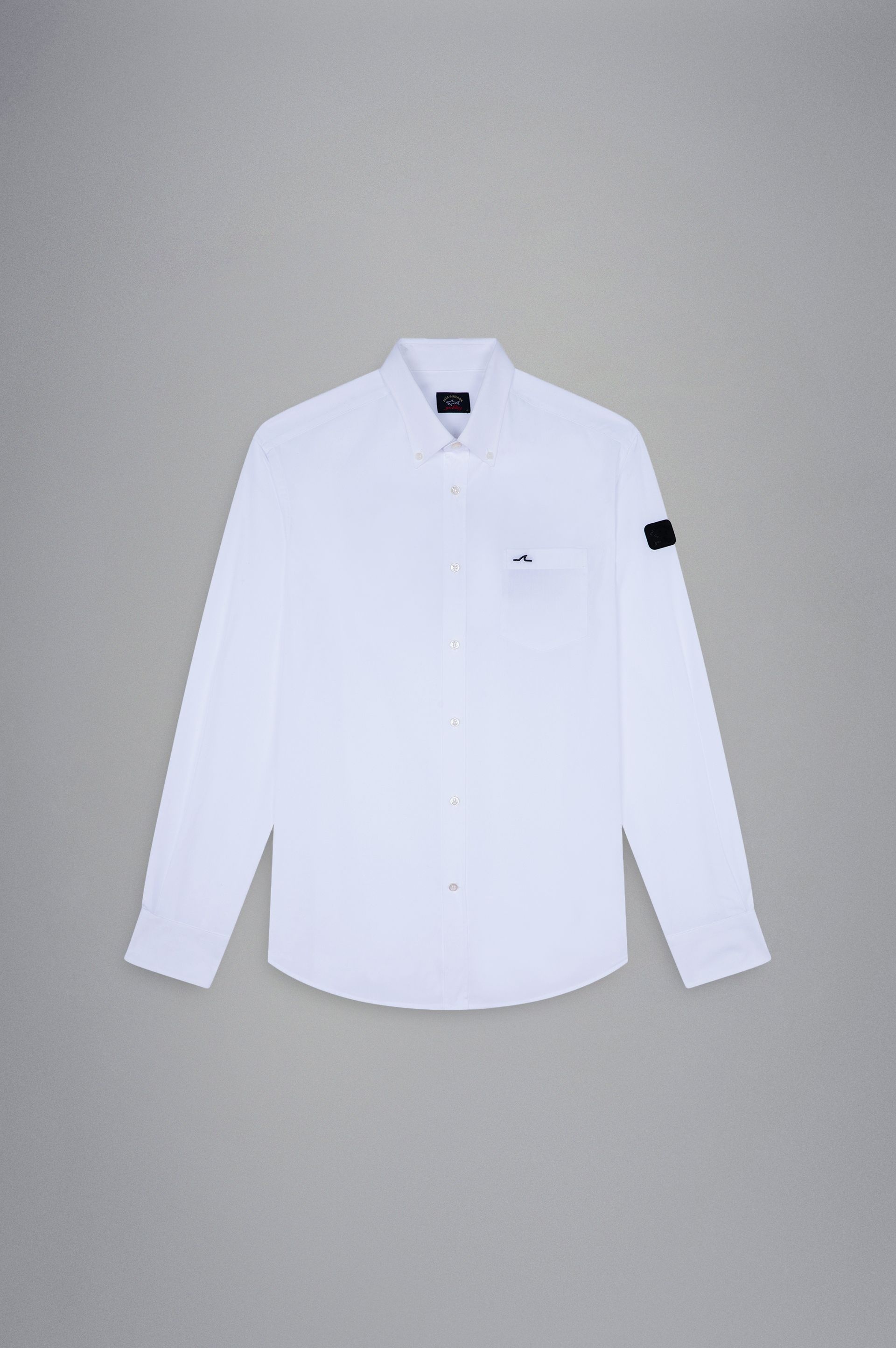 COTTON POPLIN SHIRT WITH SHARK APPLICATION - 1