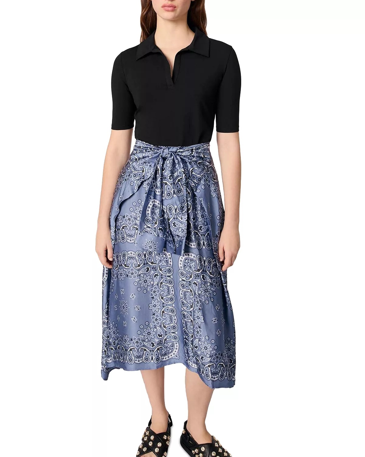 Layered Effect Patterned Dress - 7