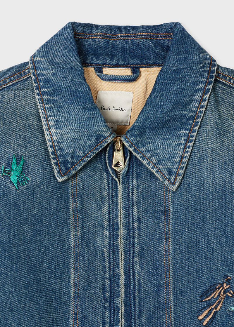 'Little Beasts' Embroidered Denim Jacket 4