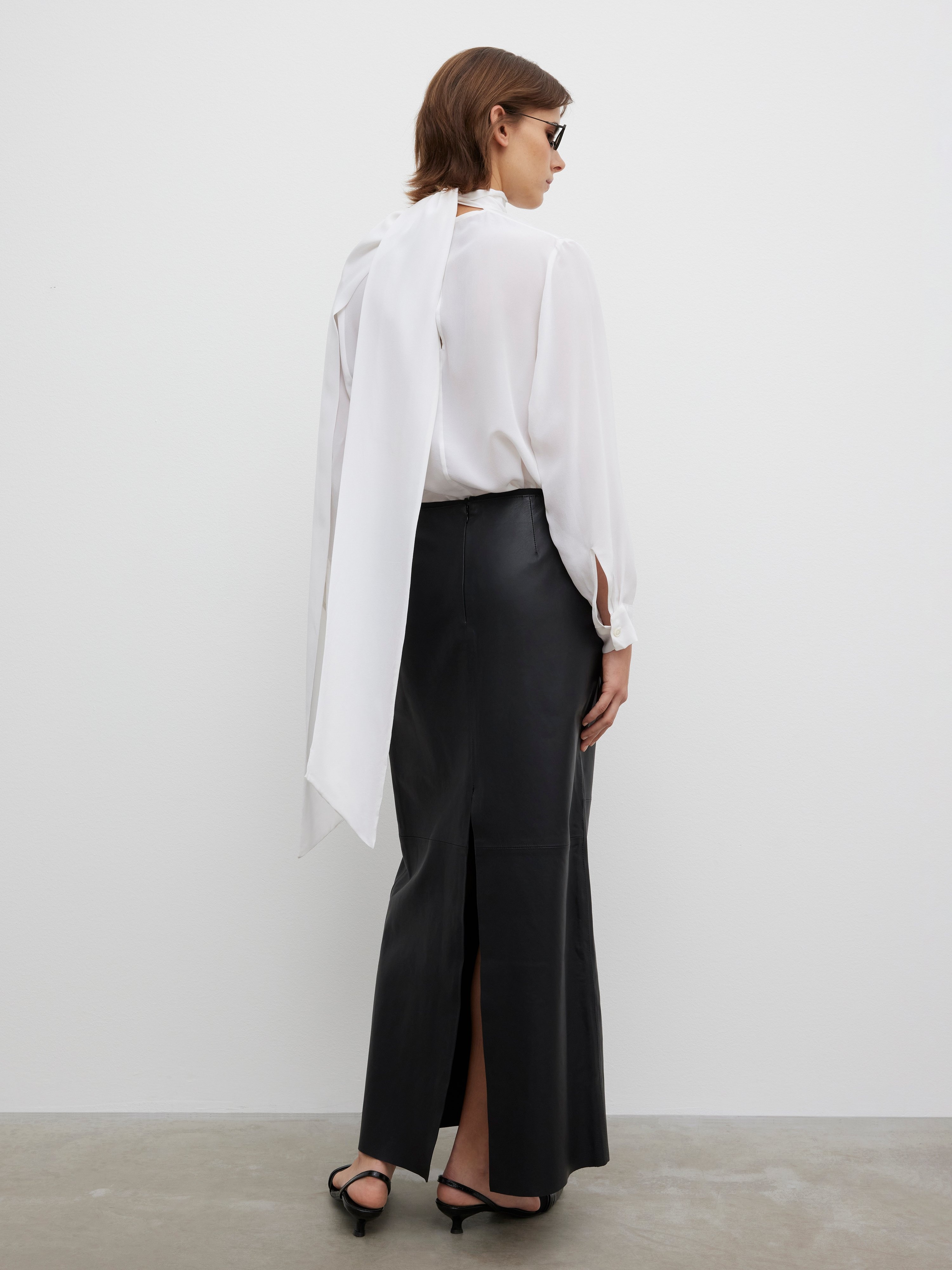 Leather pencil skirt - 5