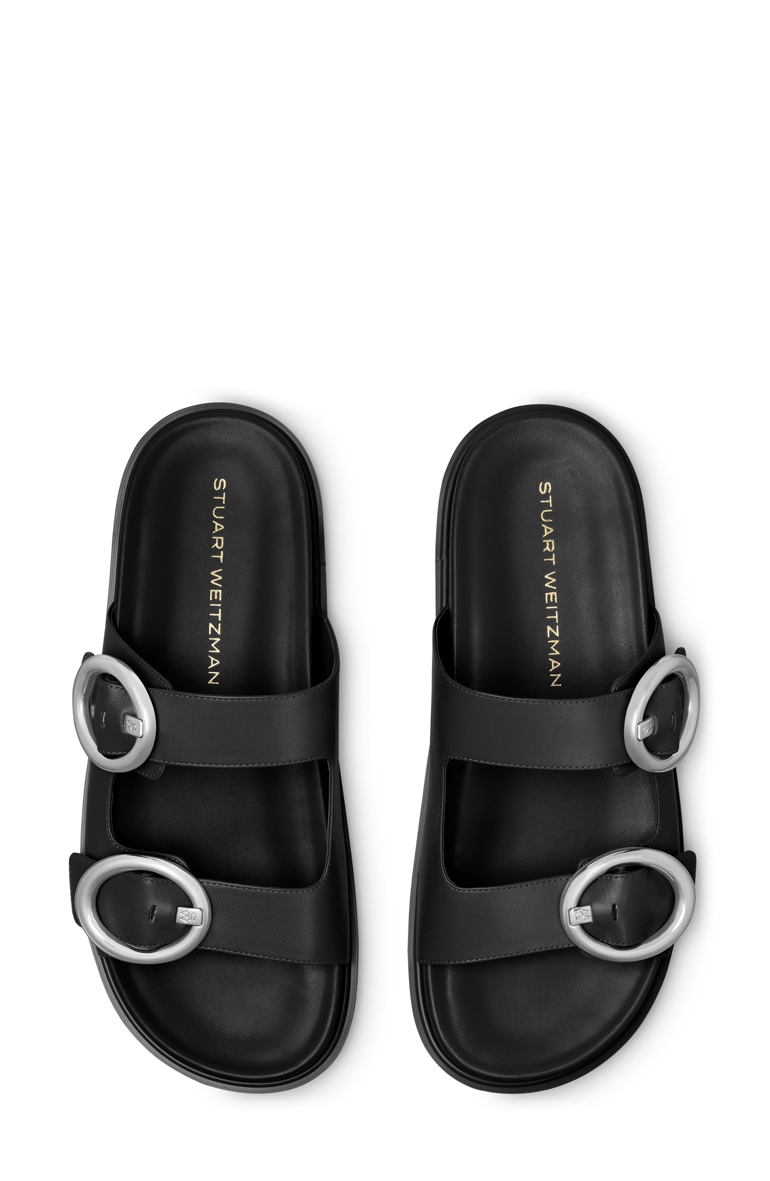 Stuart Weitzman Benni Two-Strap Sandal in Black at Nordstrom - 4