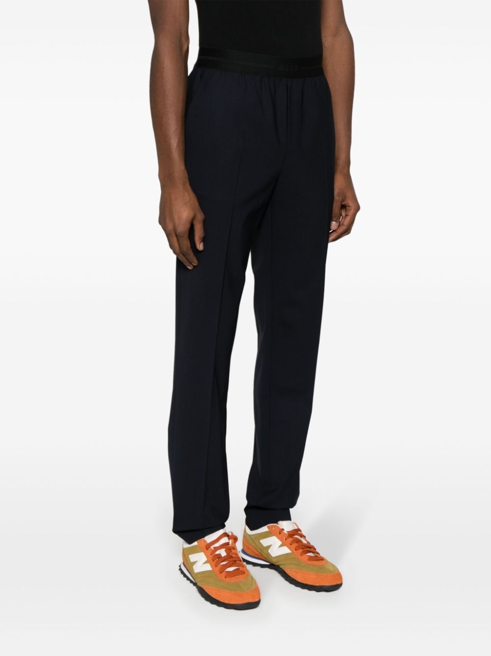 logo-waistband tailored trousers - 3