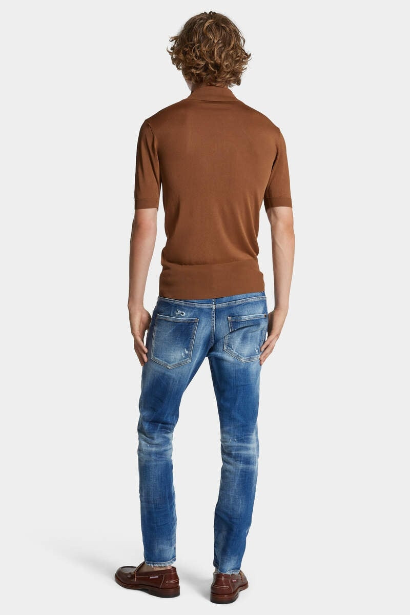 MEDIUM SMALL HOLE WASH SKATER JEANS 4