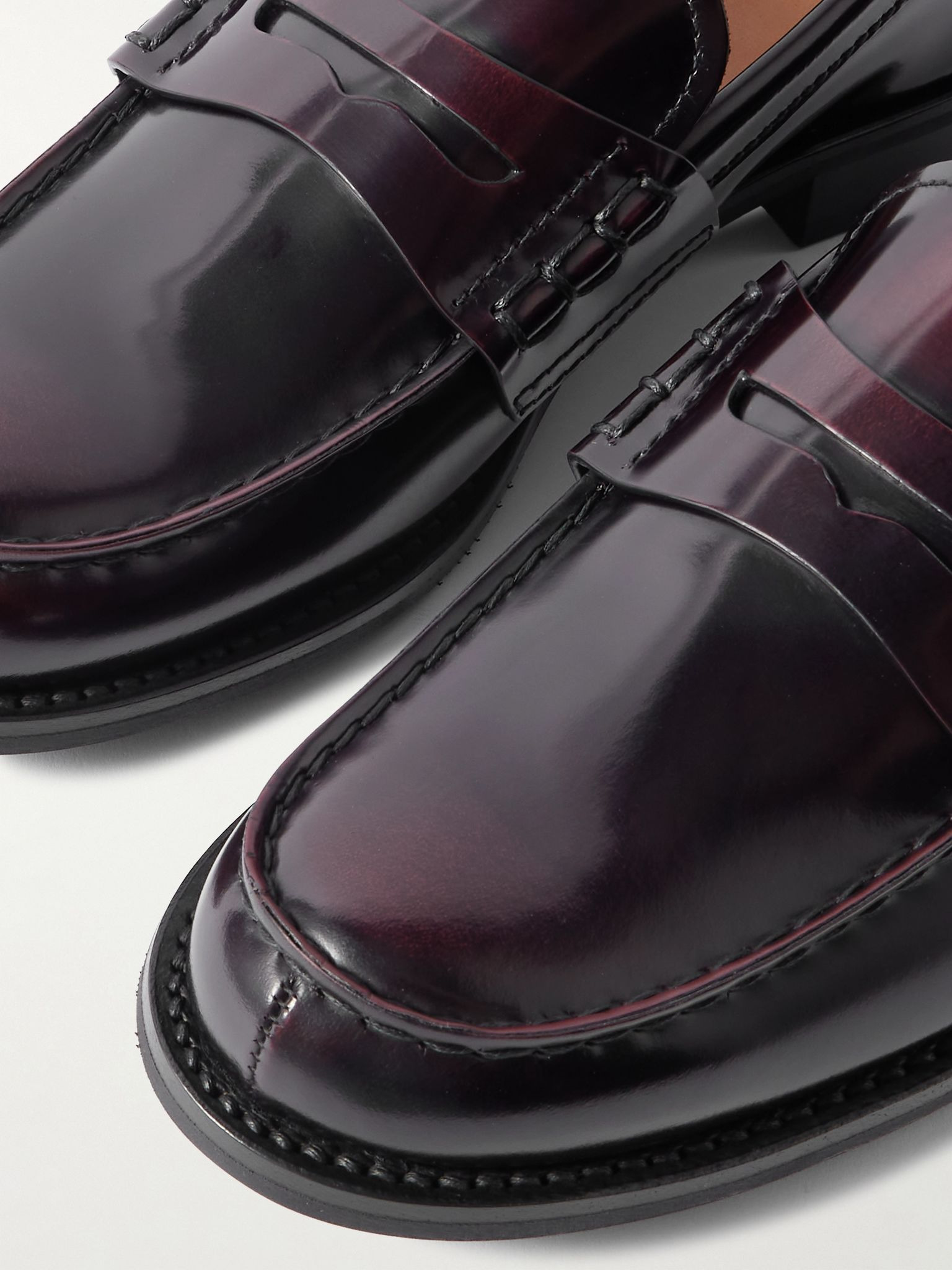 Pembrey W leather loafers Burgundy - 4