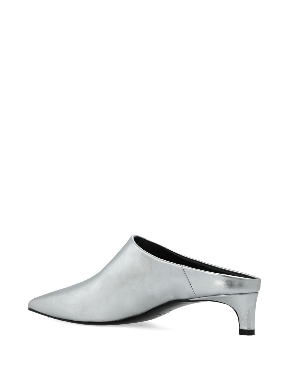 metallic-leather pointed-toe mules - 3