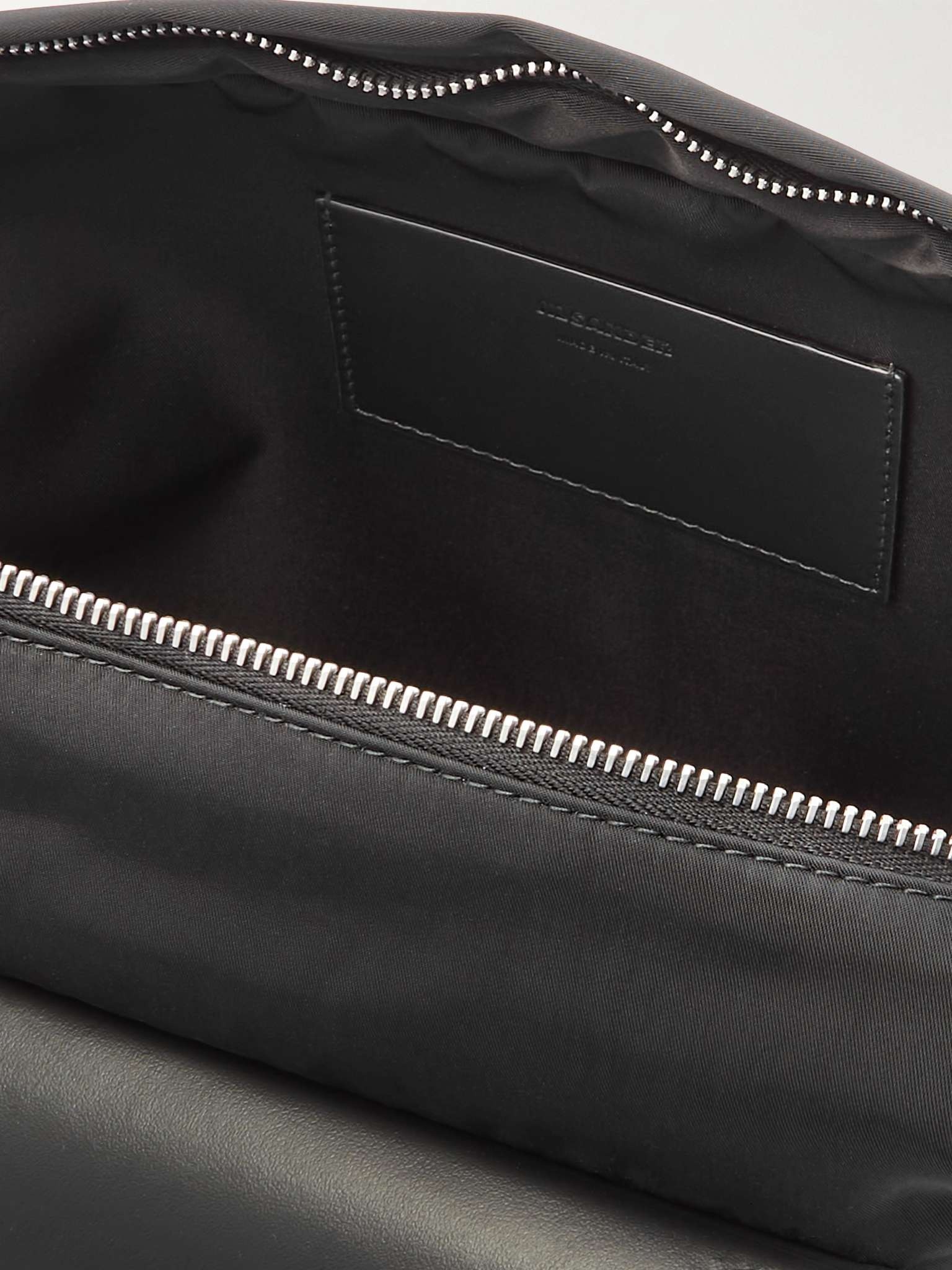 Leather-Trimmed Nylon Messenger Bag - 3