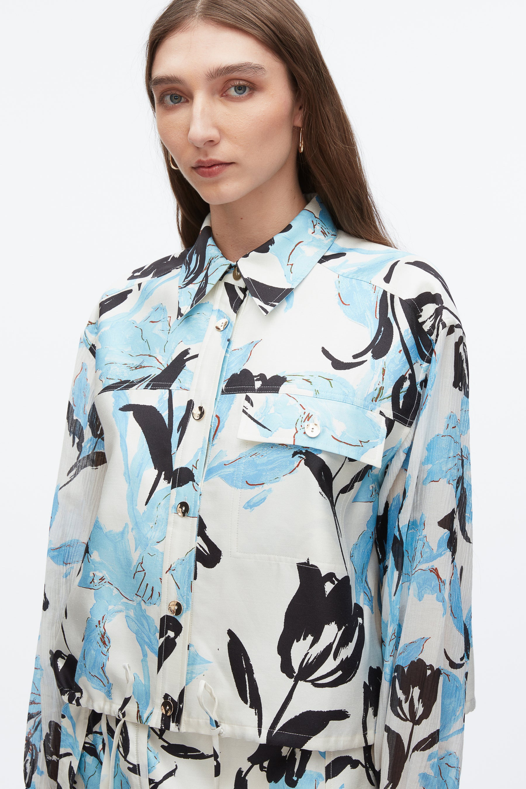 Joyful Tulip Cropped Shirt Jacket - 6