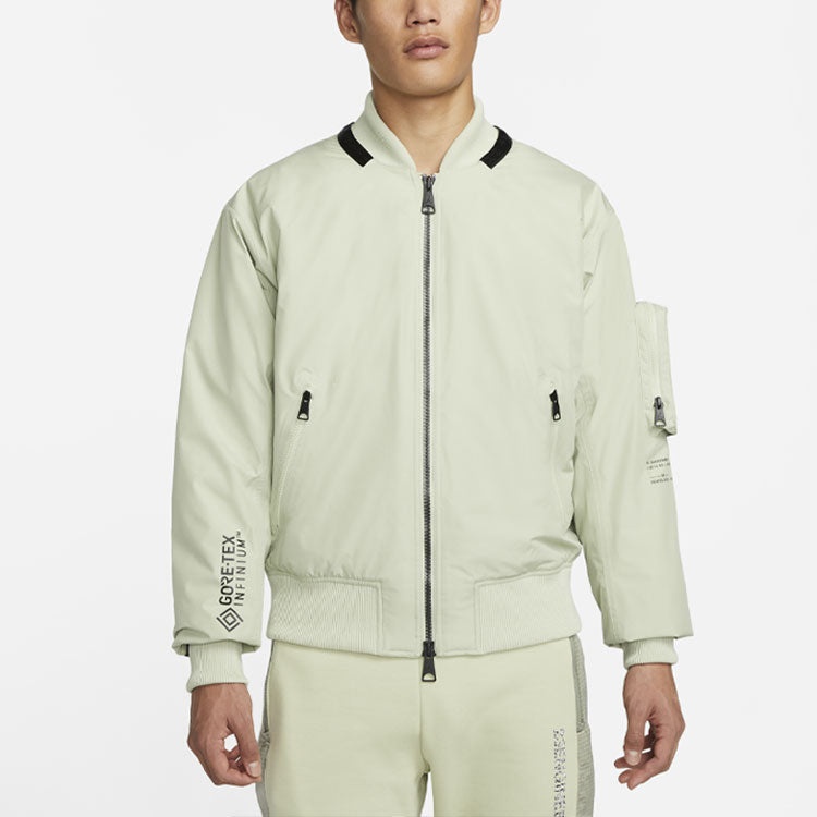 Men's Air Jordan Pocket Zipper Short Padded Jacket Green DJ0233-371 - 3
