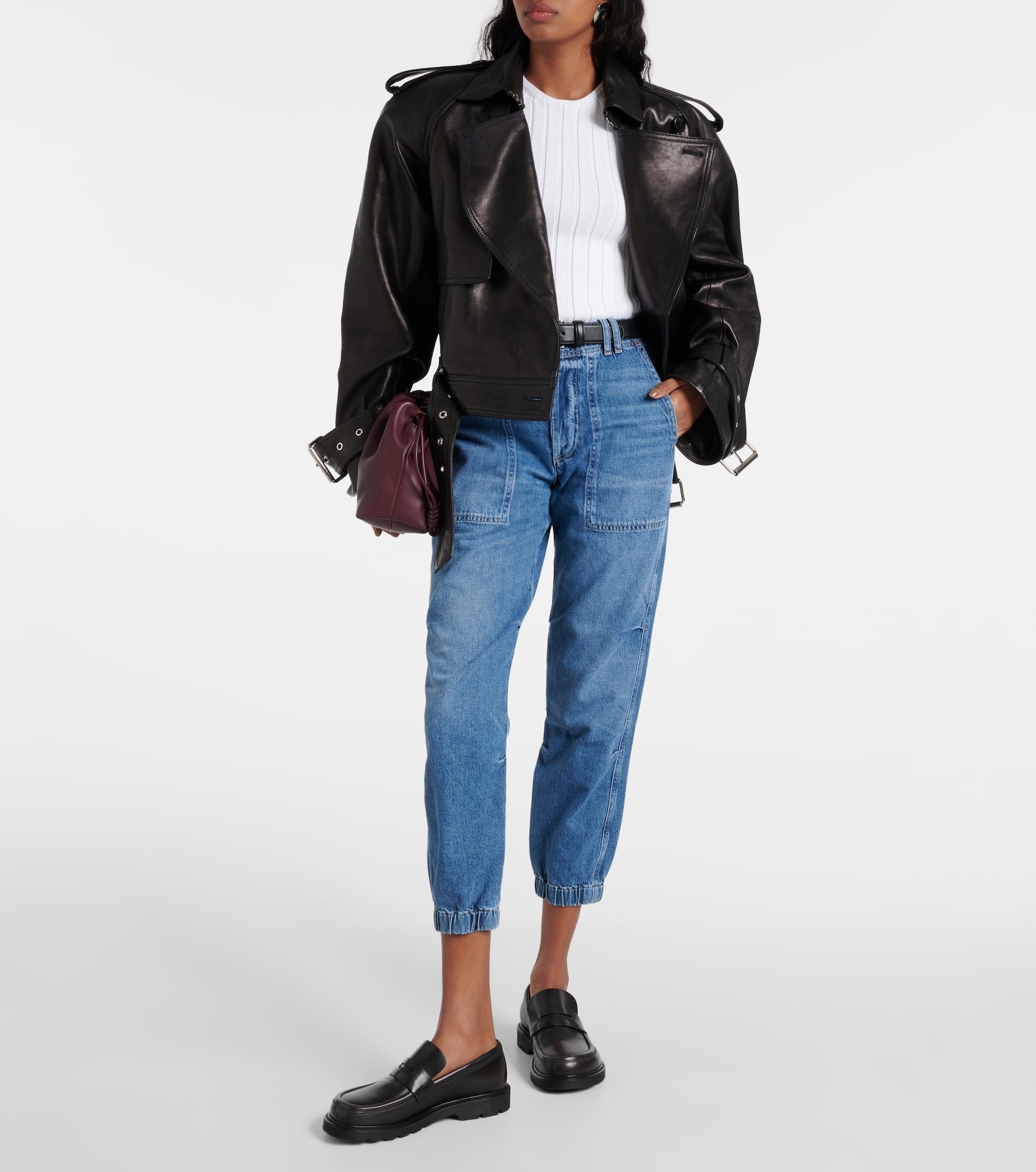 Agni mid-rise twill tapered pants - 2