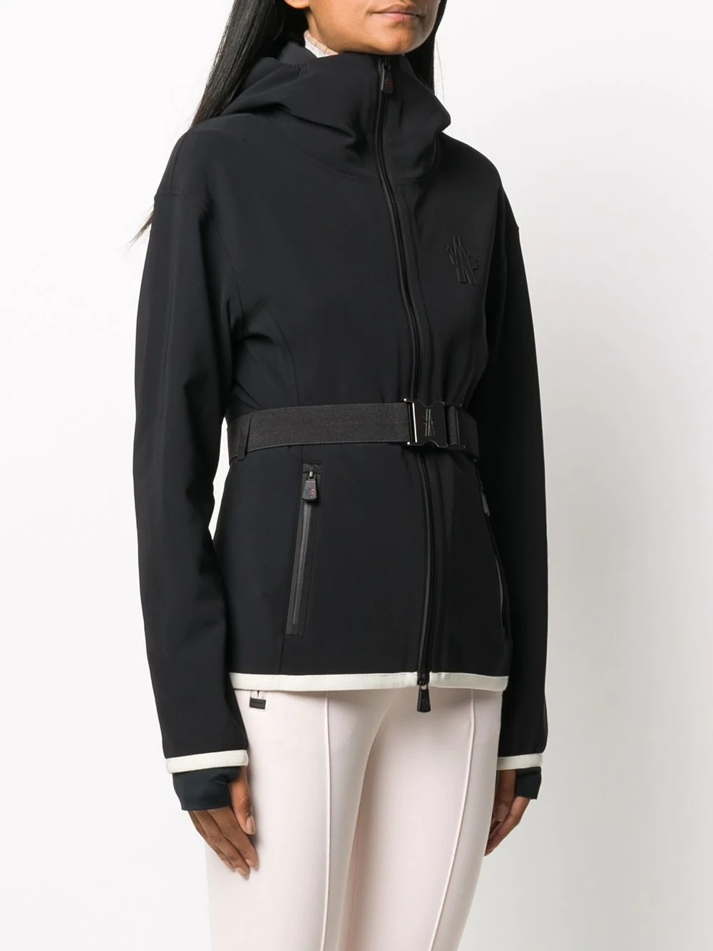 belted-waist hooded jacket - 3