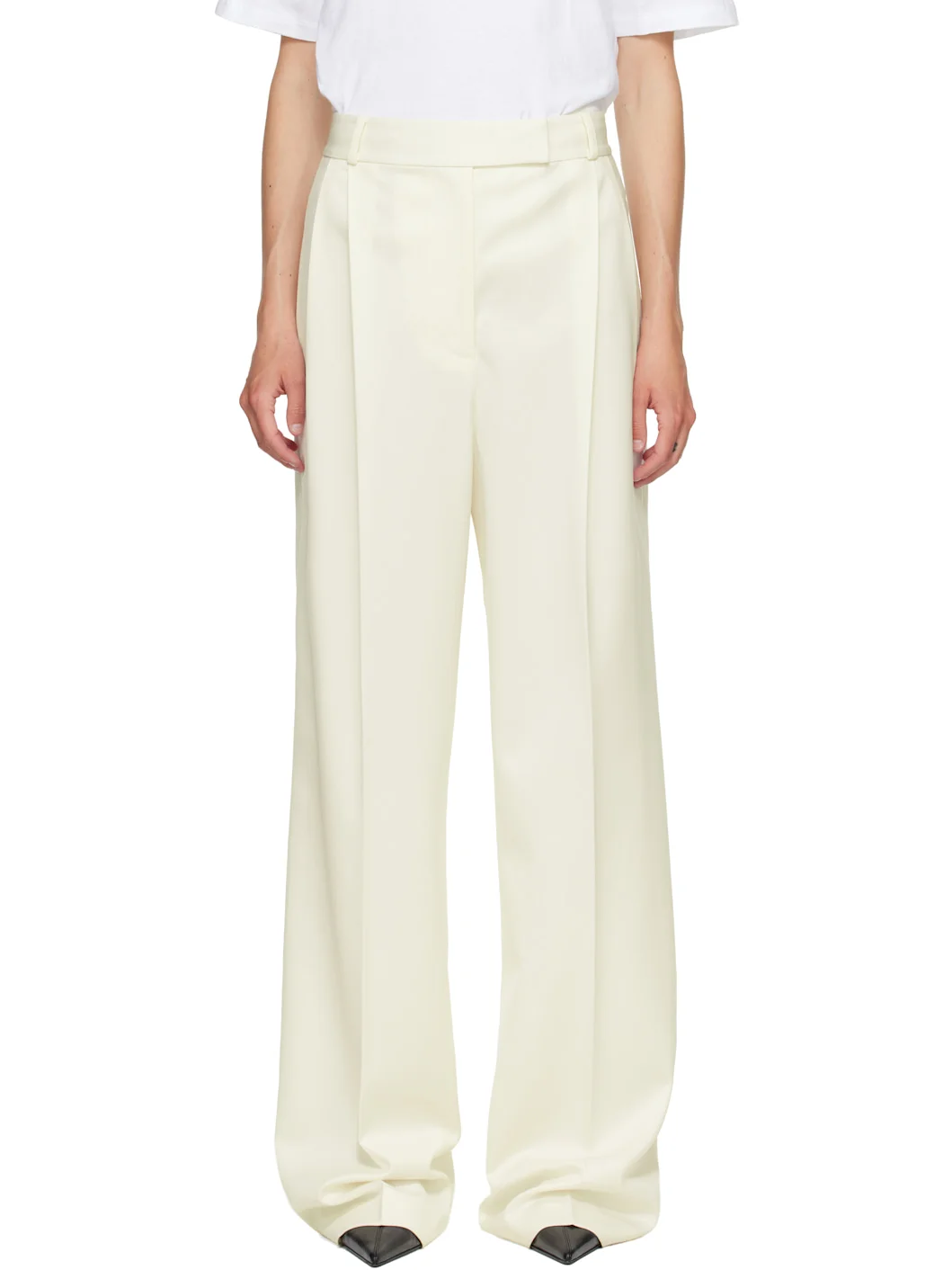 Off-White Mid-Waist Tailored Trousers - 1