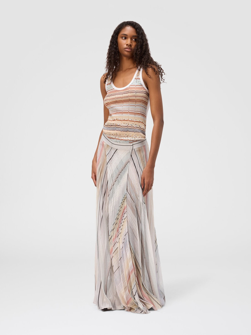 Missoni Striped pleated wrap skirt outlook