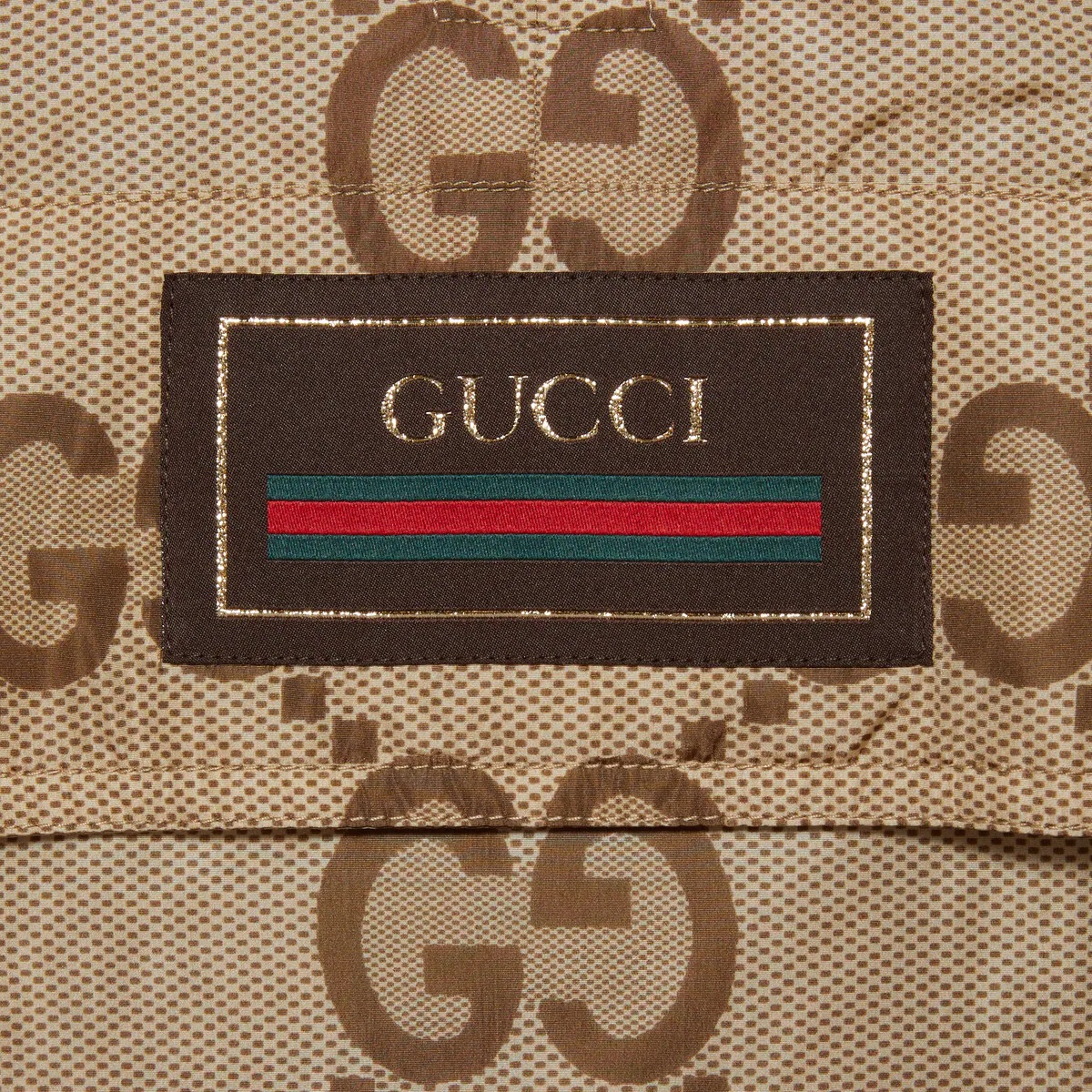 Gucci Tiger jumbo GG anorak coat with Web - 9