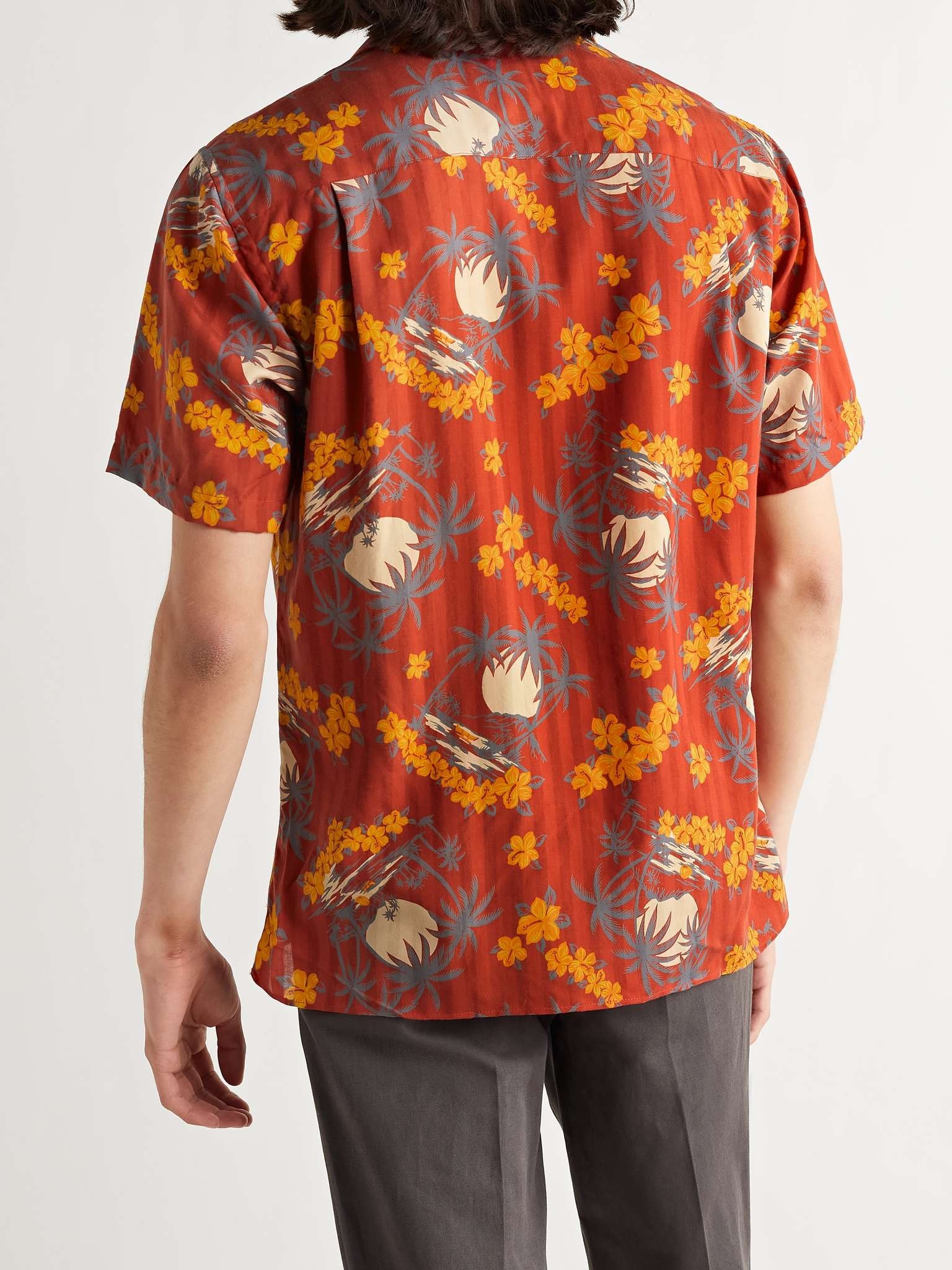 Camp-Collar Printed Recycled TENCEL Shirt - 4