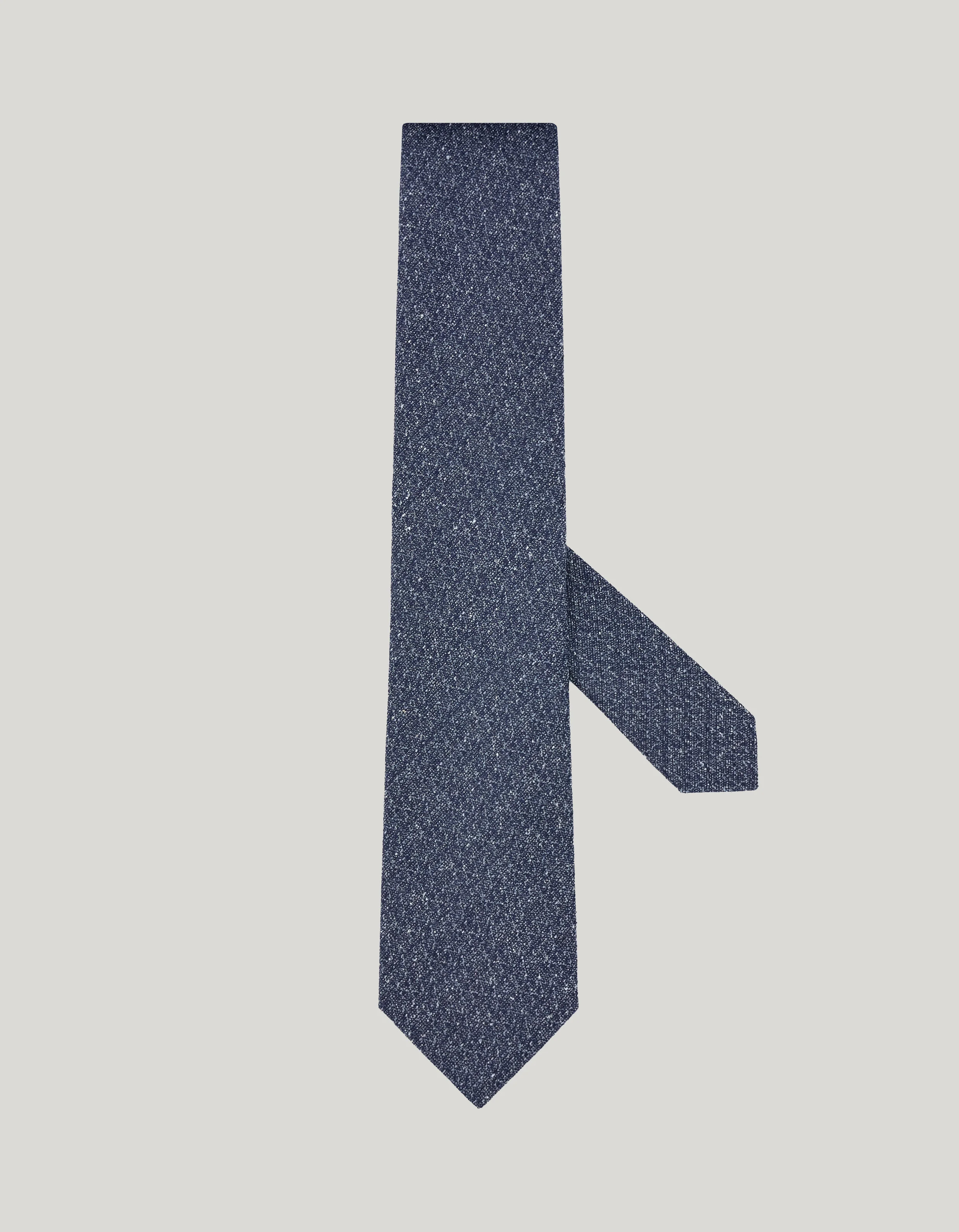 BLUE SILK BLEND TIE - 1