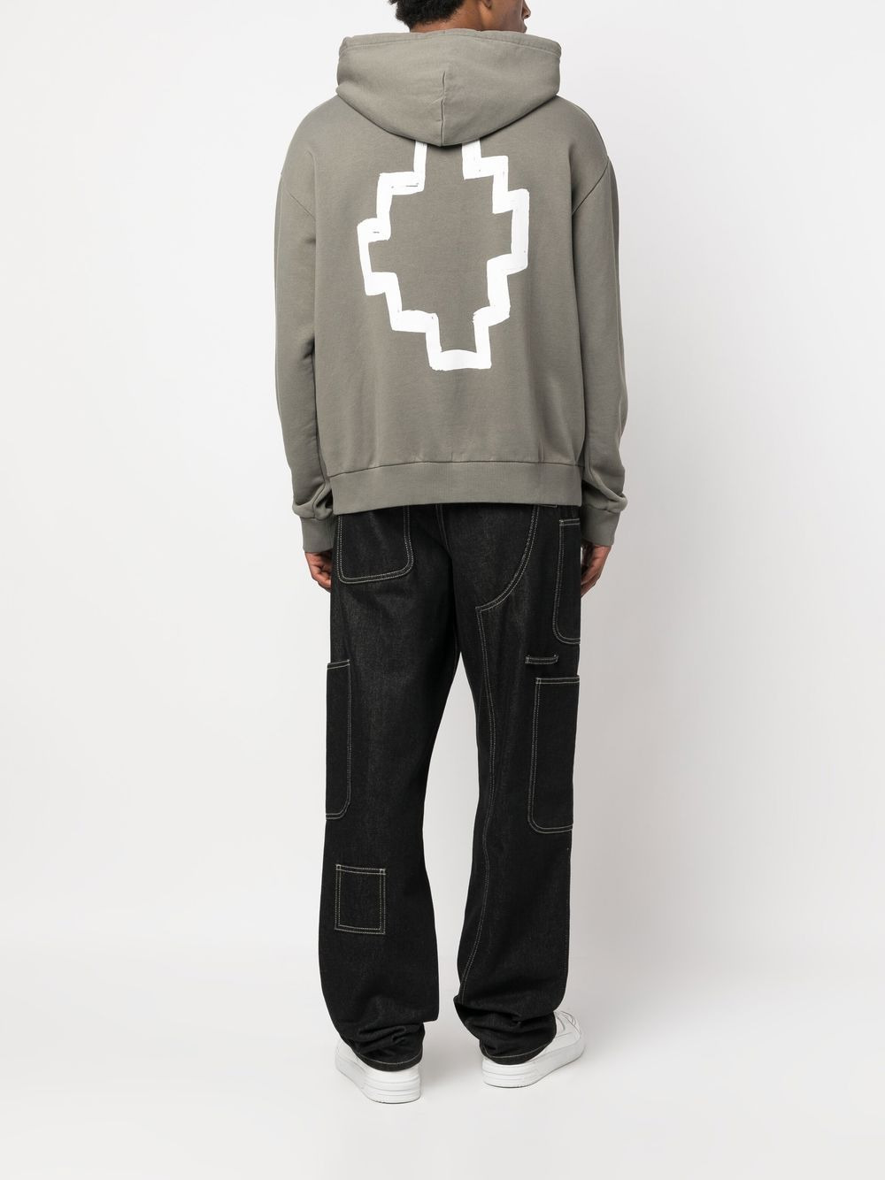 Tempera cross-print pullover hoodie - 2