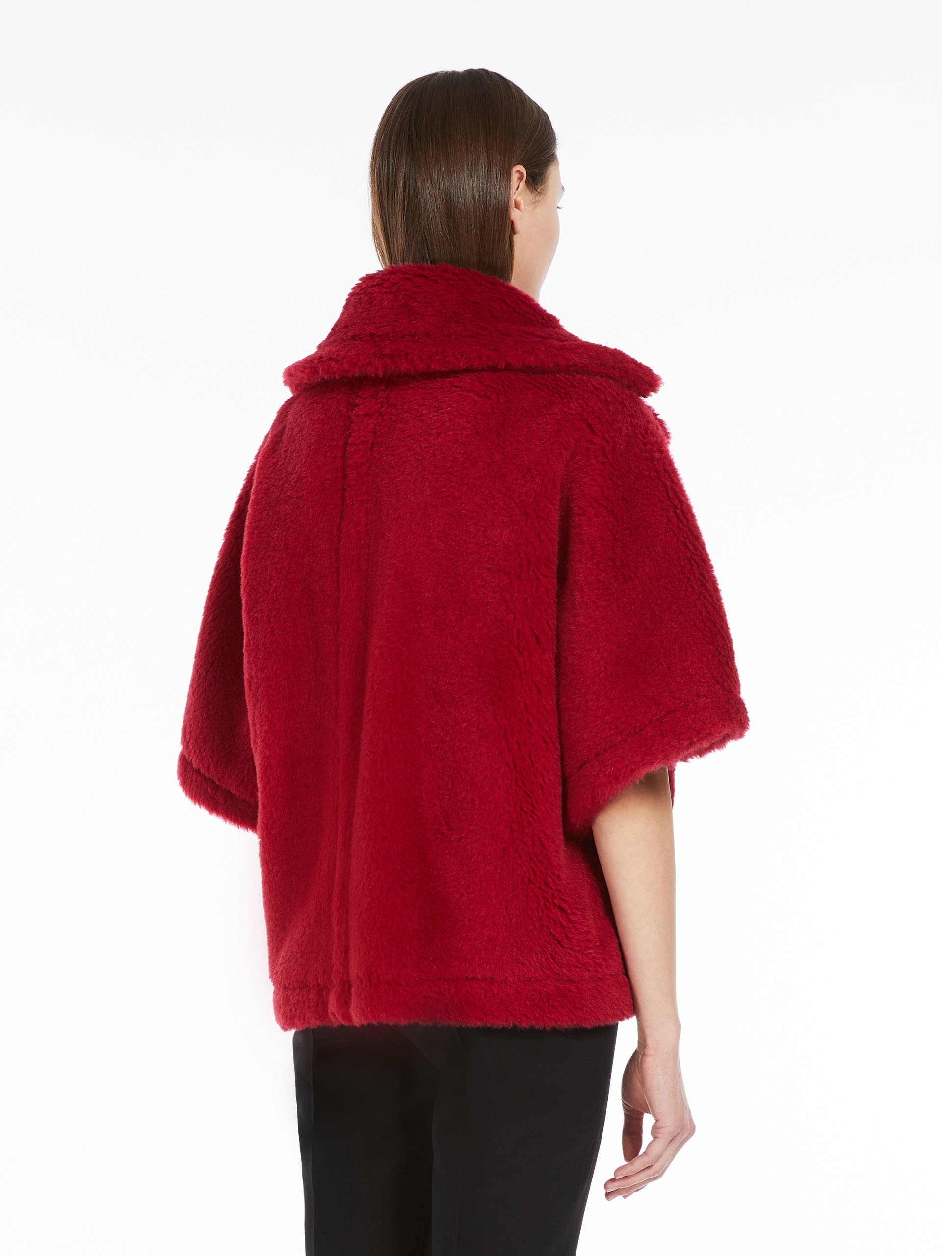 ALEGGIO Teddy fabric short cloak - 4