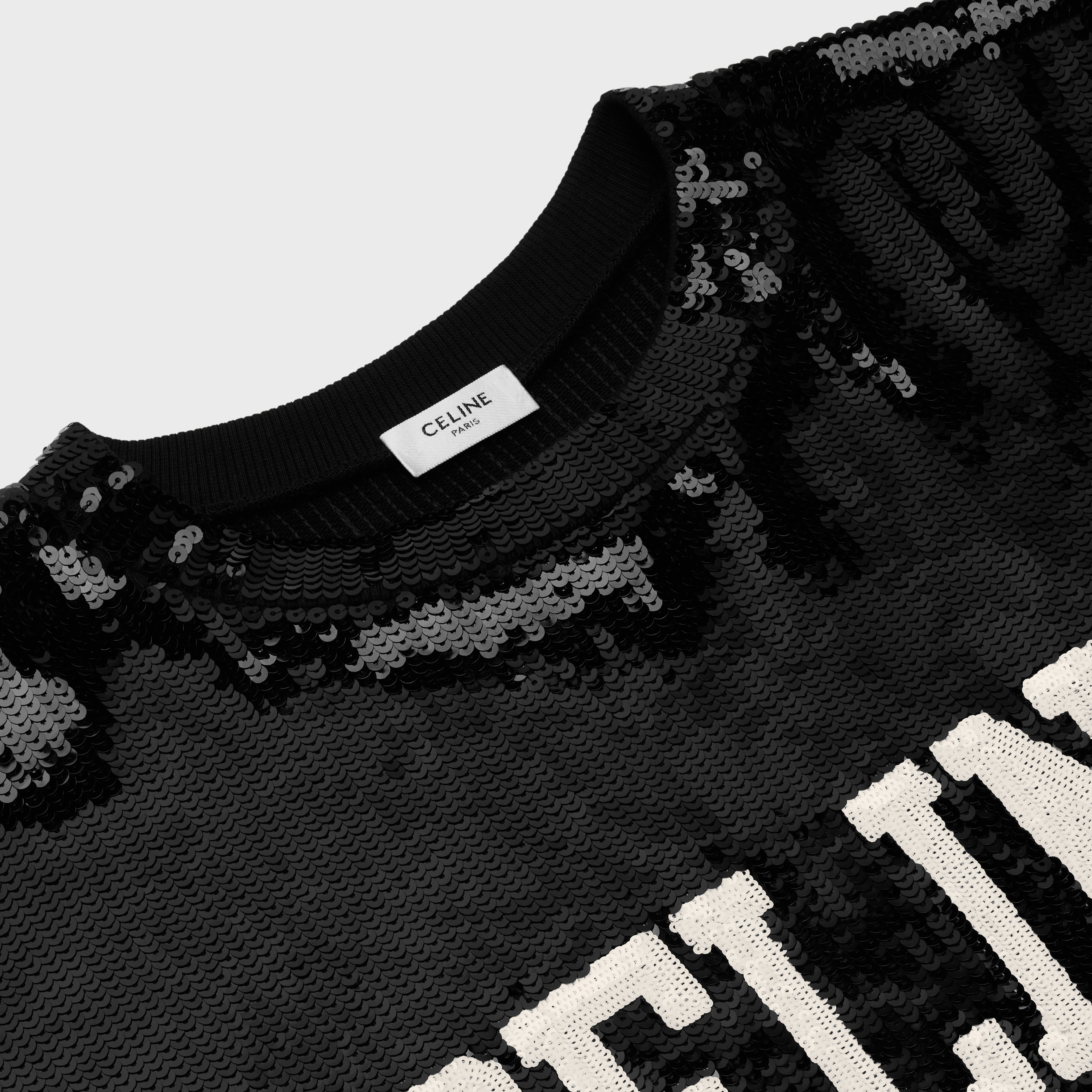 Celine embroidered crop top in Cotton fleece - 3