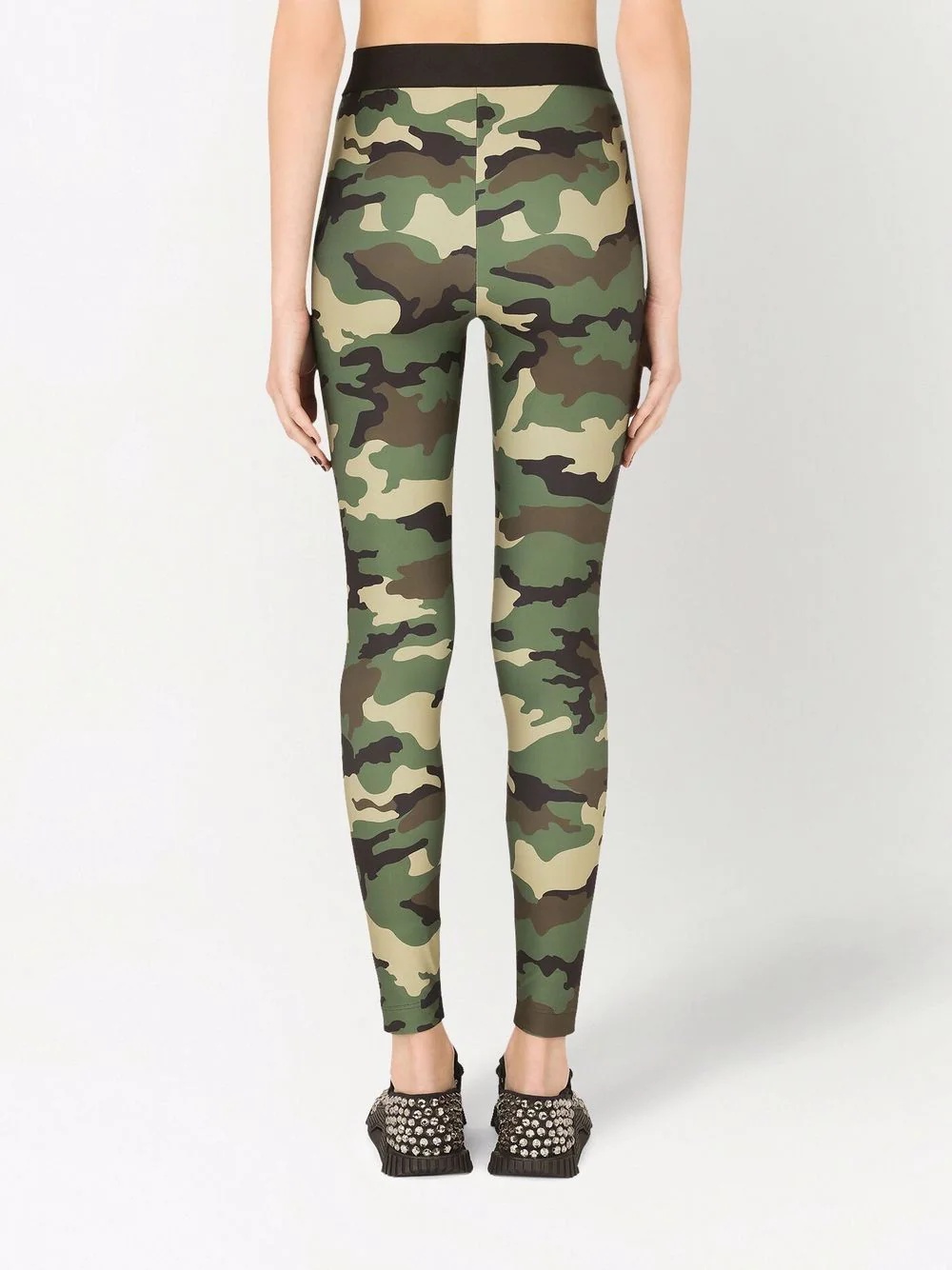 logo-waistband camouflage-print leggings - 4