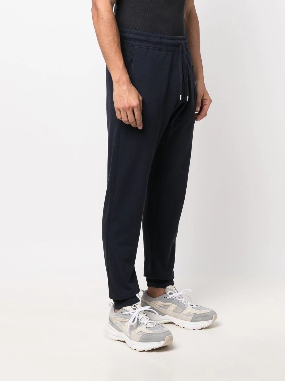 lens-detail cotton track pants - 3