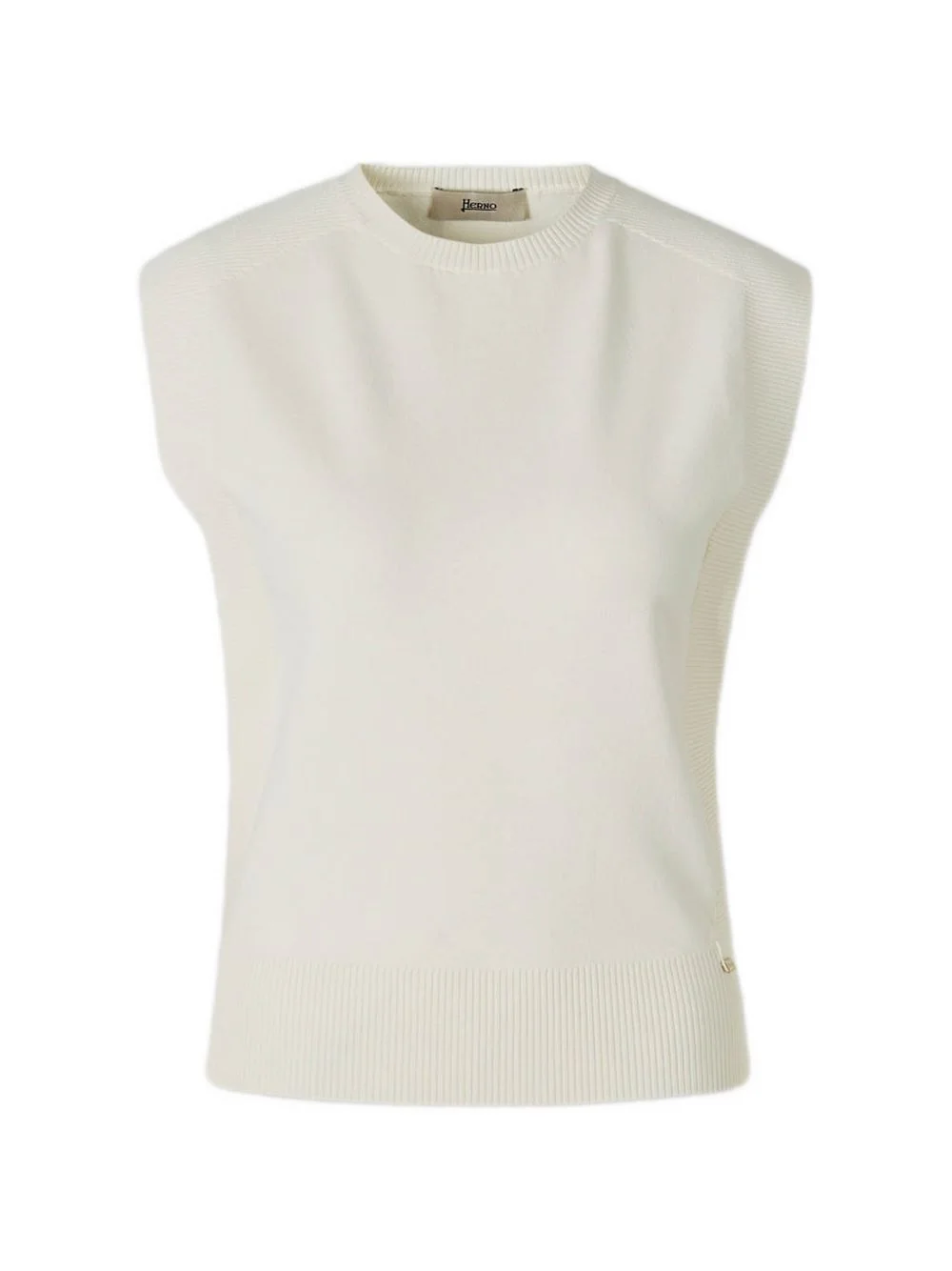 ribbbed-trim vest - 1